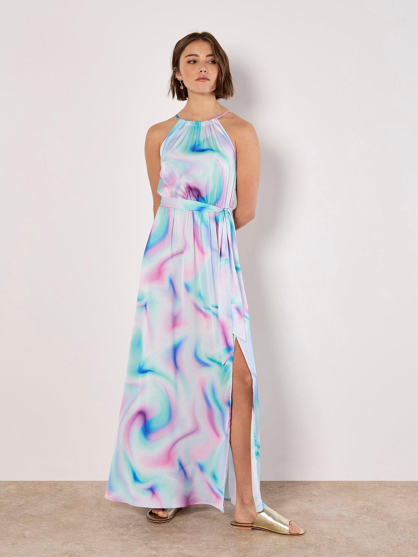 undefined Gradient Glow Satin Dress