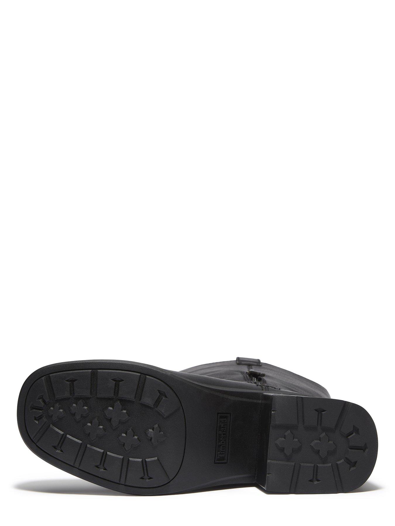  image of timberland-bellevaux-tall-zip-up-boot-full-grain-black