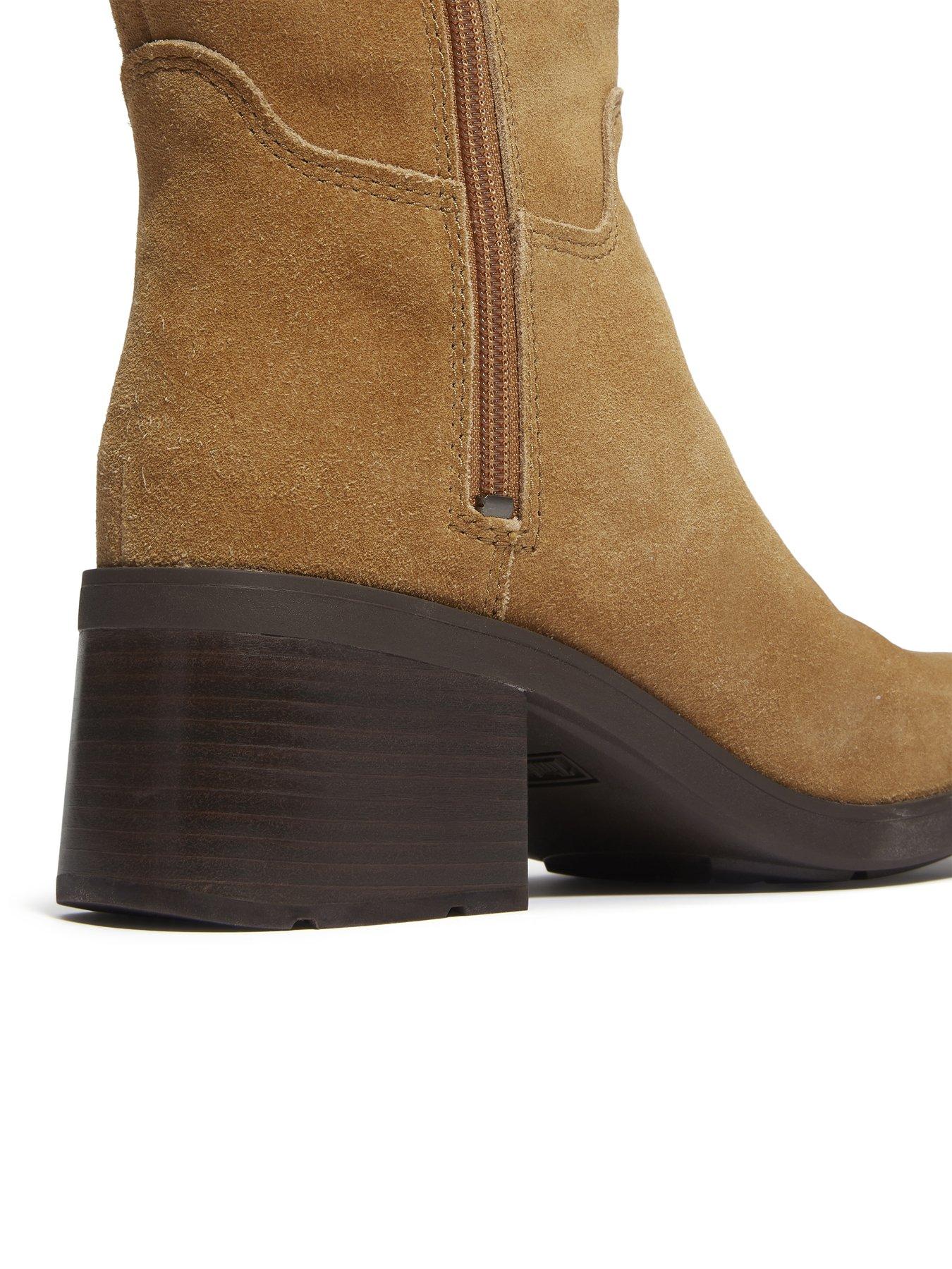  image of timberland-bellevaux-knee-high-suede-heeled-boot-medium-brown