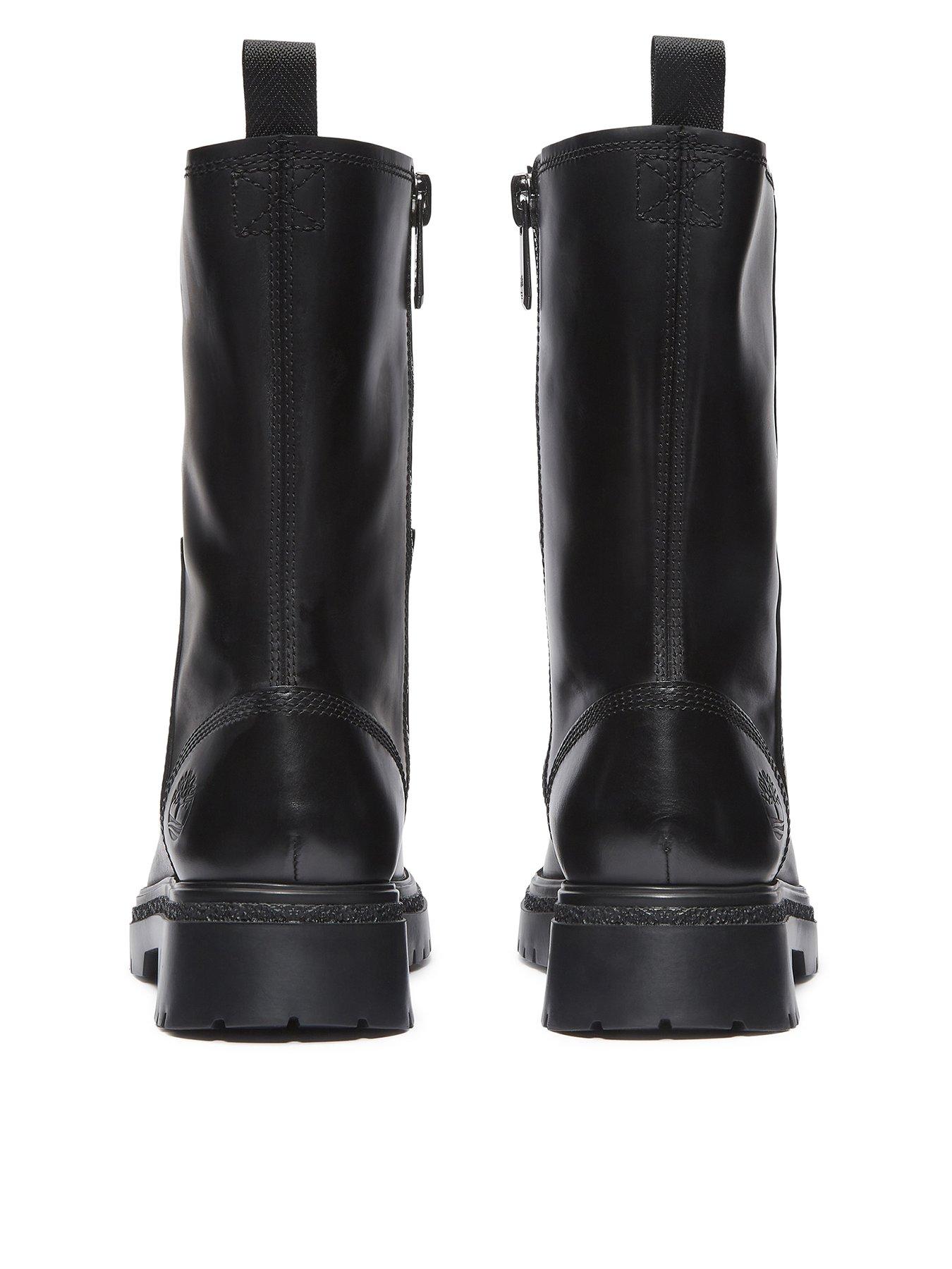  image of timberland-cambria-valley-tall-zip-up-boot-full-grain-black