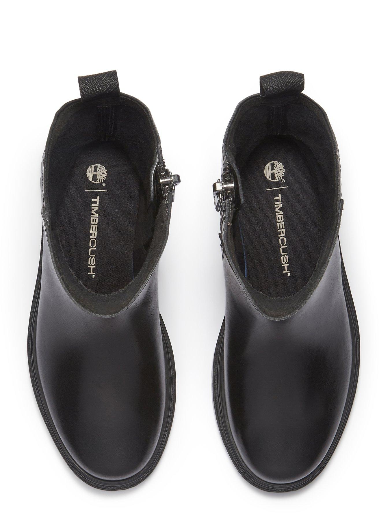  image of timberland-cambria-valley-tall-zip-up-boot-full-grain-black