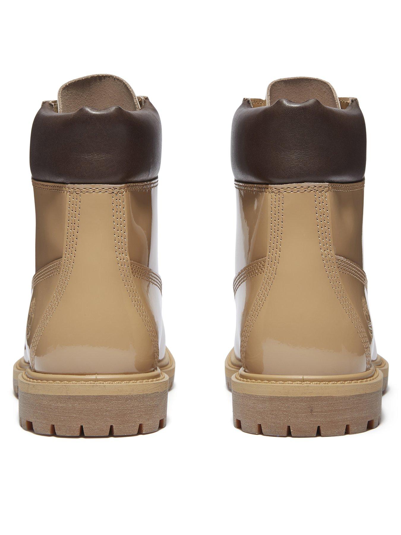 image of timberland-premium-6-in-lace-waterproof-boot-wheat-patent-leather-beige