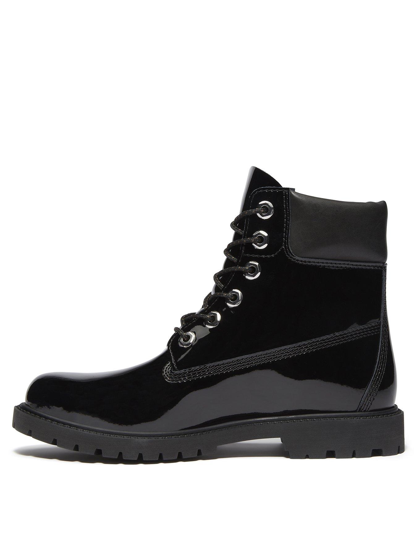 Timberland Premium 6 In Lace Waterproof Boot Patent Leather - Black
