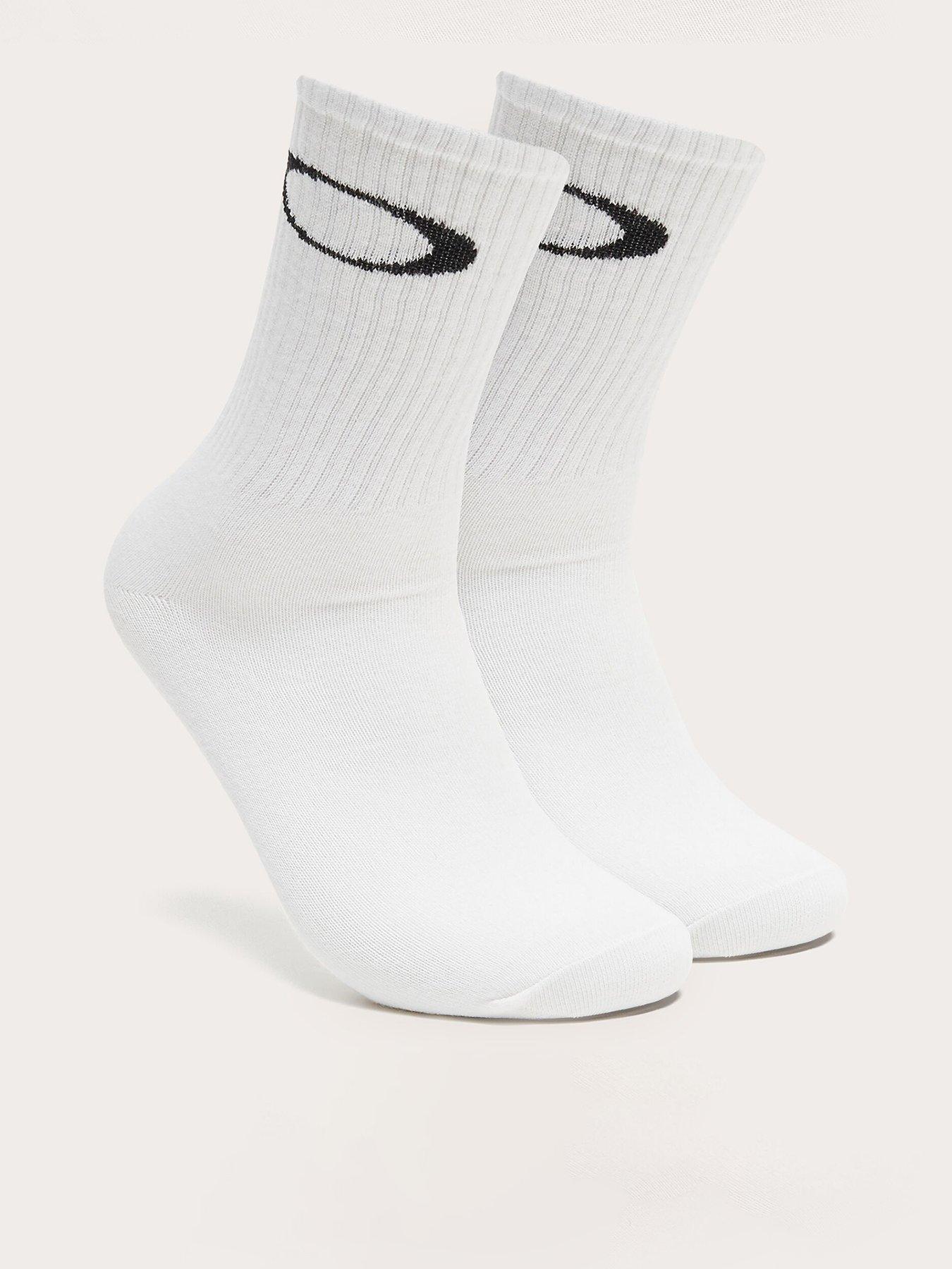 Image 1 of 4 of Oakley Mens Ellipse Crew Socks (3 Pack)- White