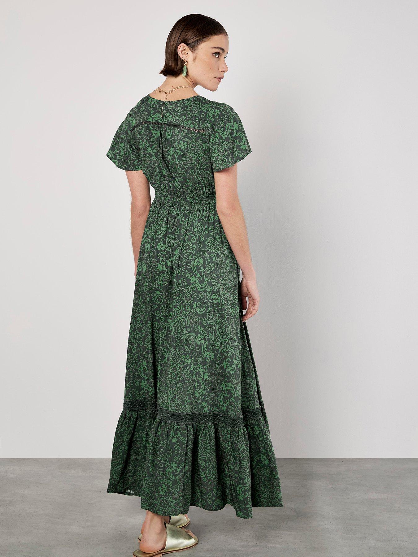 Apricot Dreamcatcher Print Maxi Dress - Green | Littlewoods