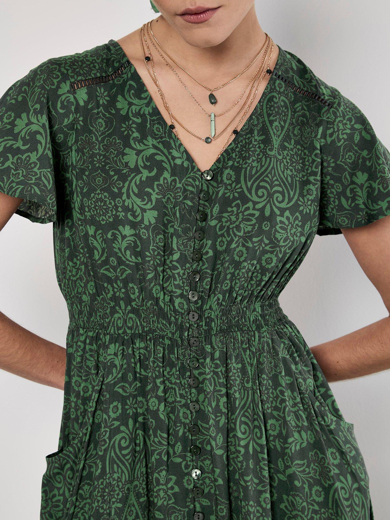 Apricot Dreamcatcher Print Maxi Dress - Green | Littlewoods