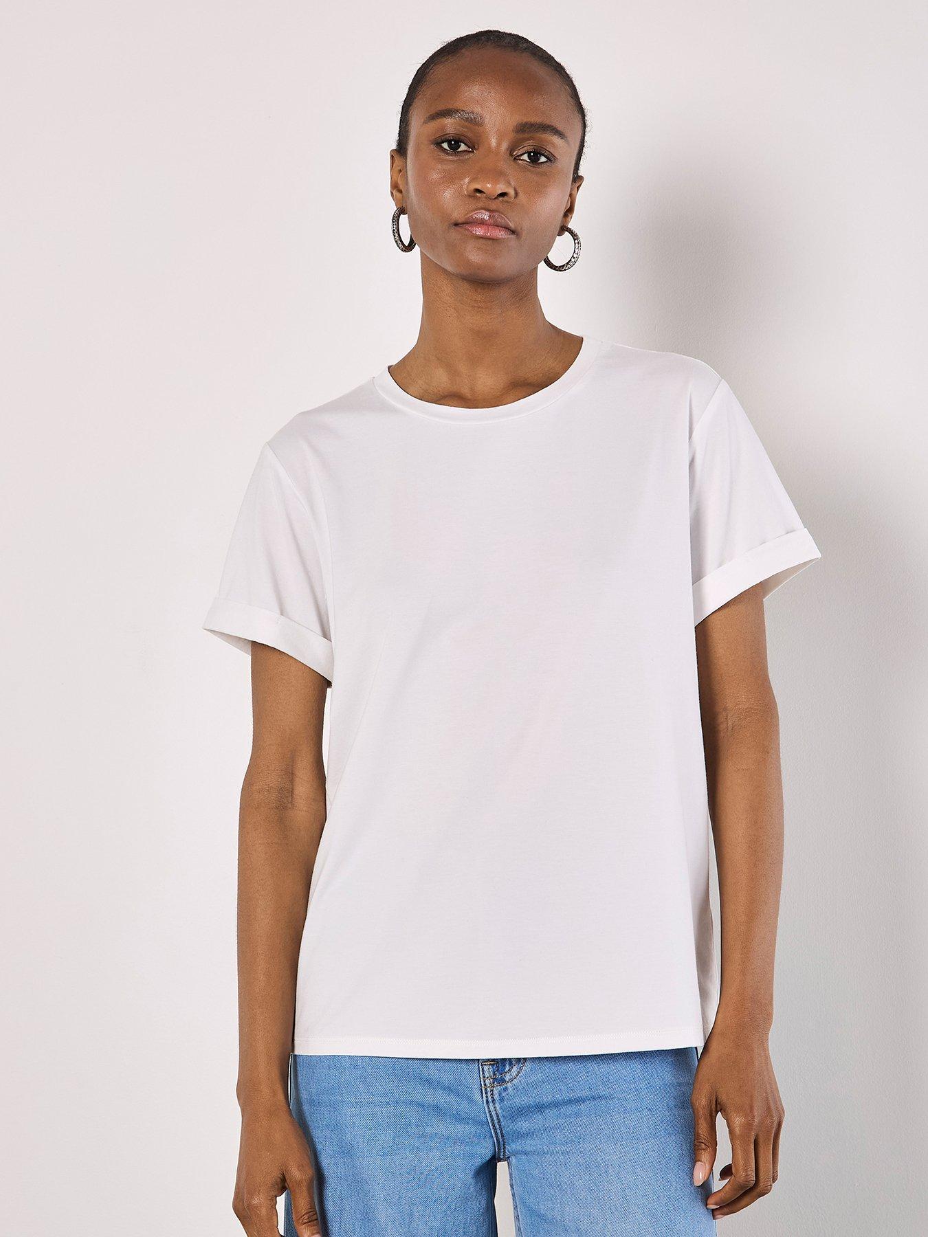  image of apricot-basic-modal-tee