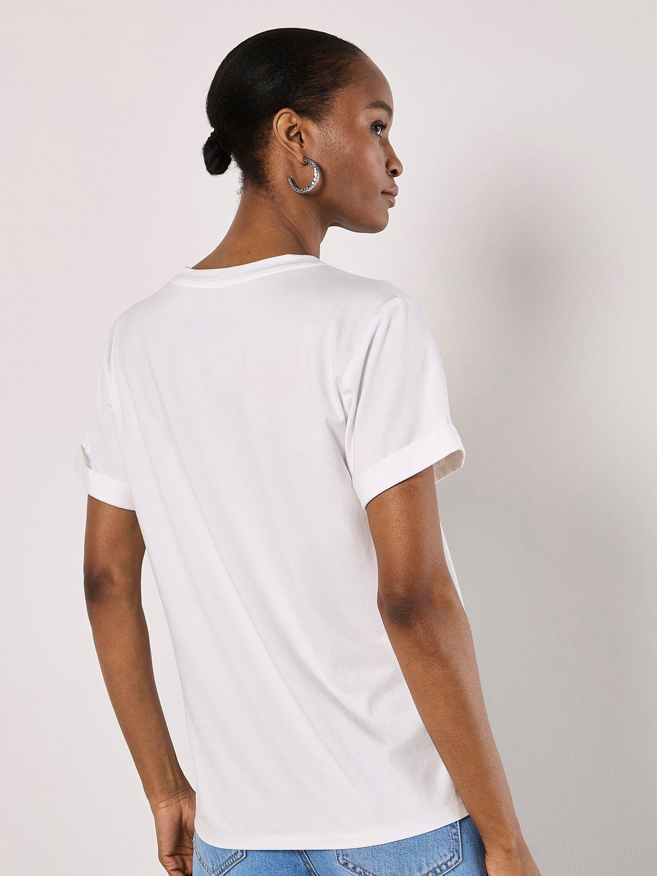  image of apricot-basic-modal-tee