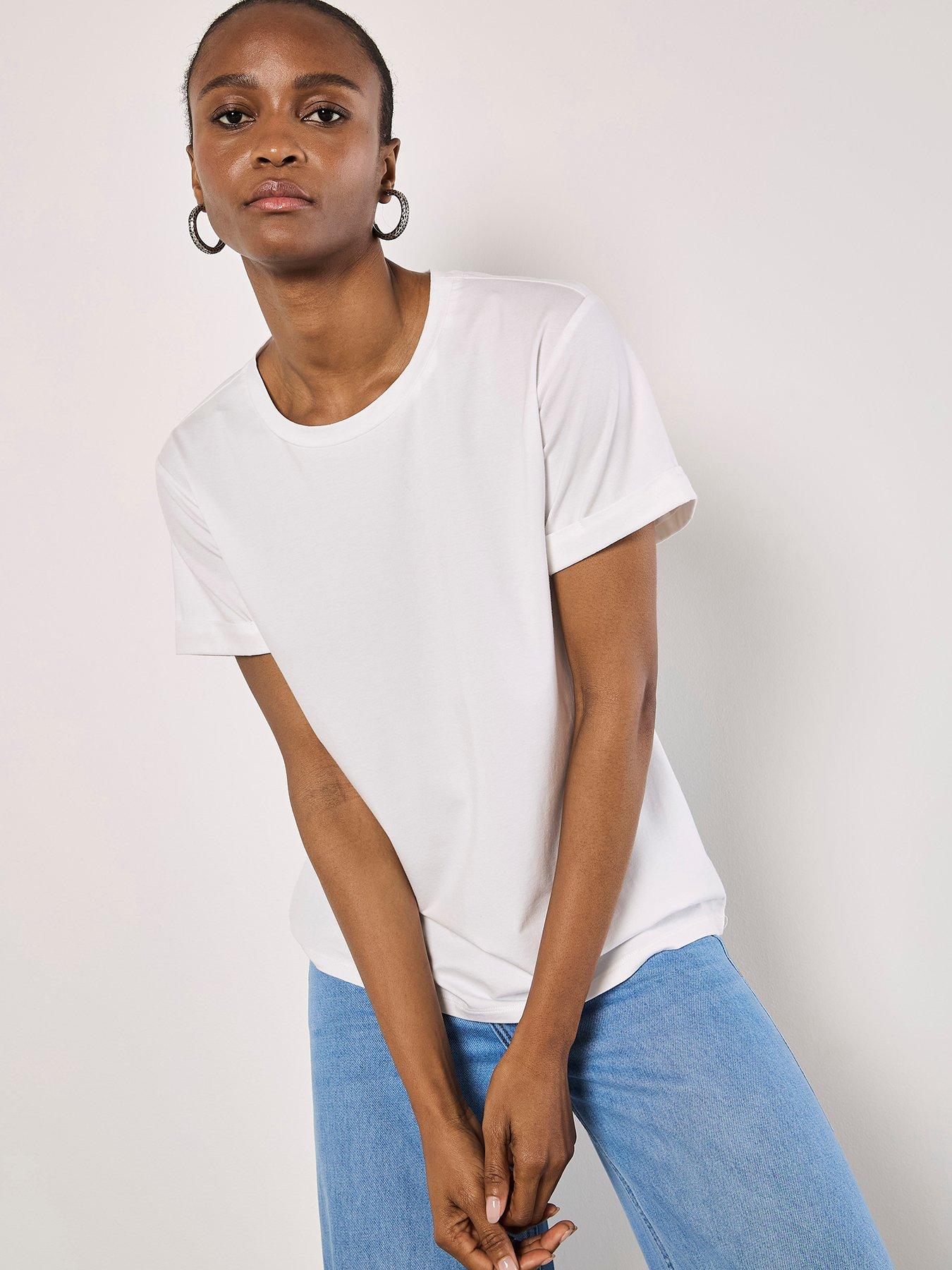  image of apricot-basic-modal-tee