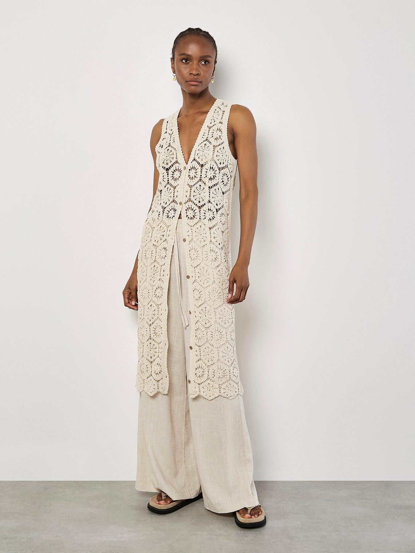 apricot-crochet-circles-sless-cardigan