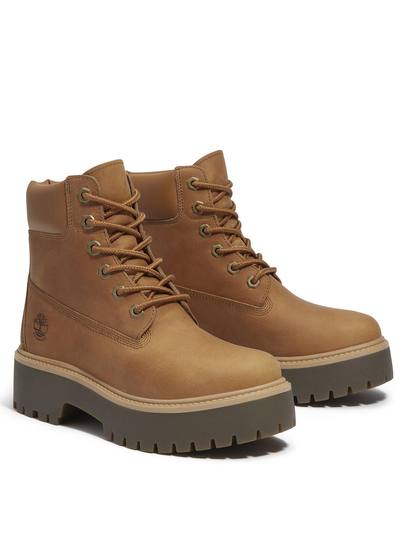Image 2 of 7 of Timberland Stone Street 6 In Lace Waterproof Boot - Beige