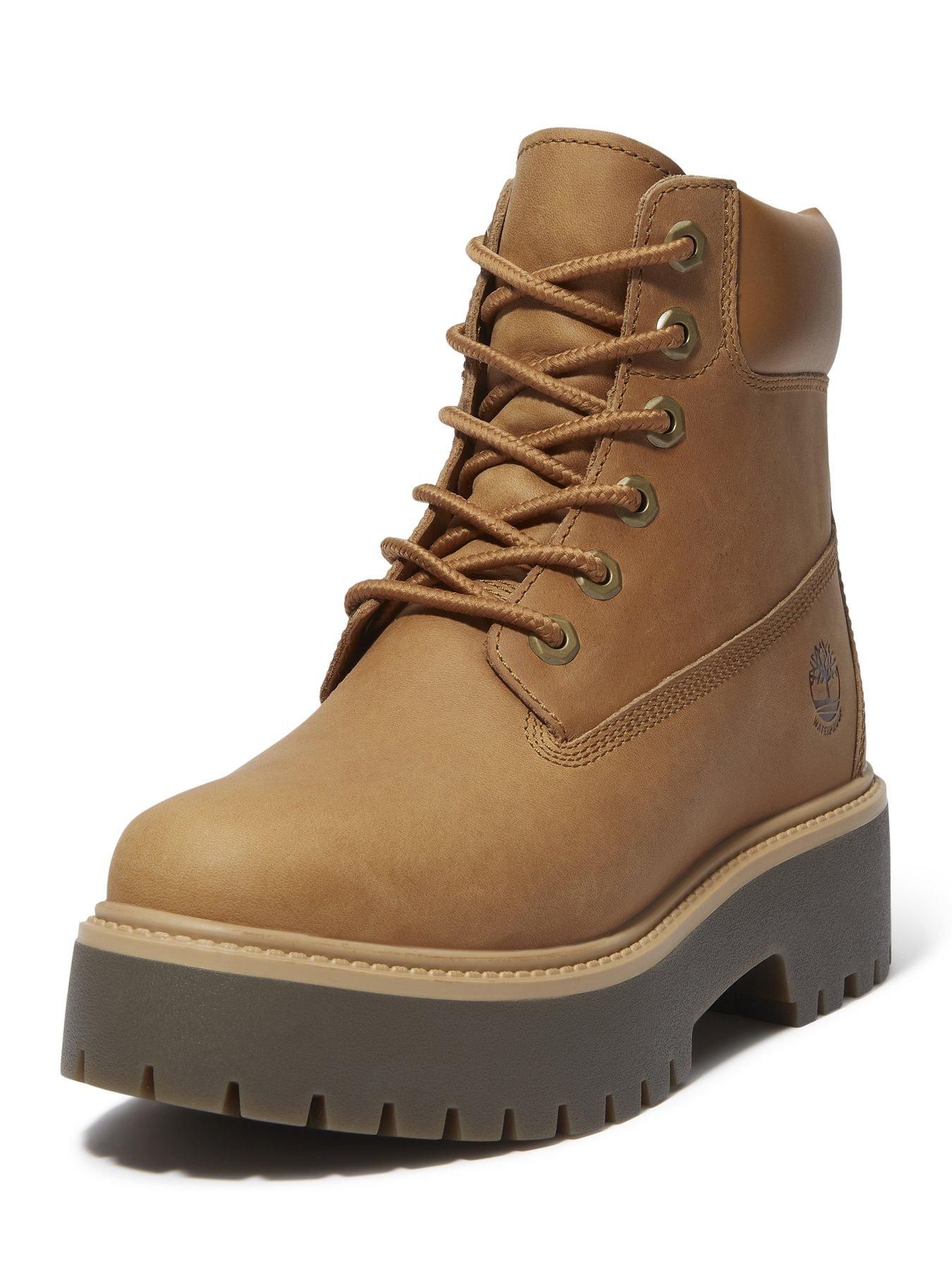 Image 6 of 7 of Timberland Stone Street 6 In Lace Waterproof Boot - Beige
