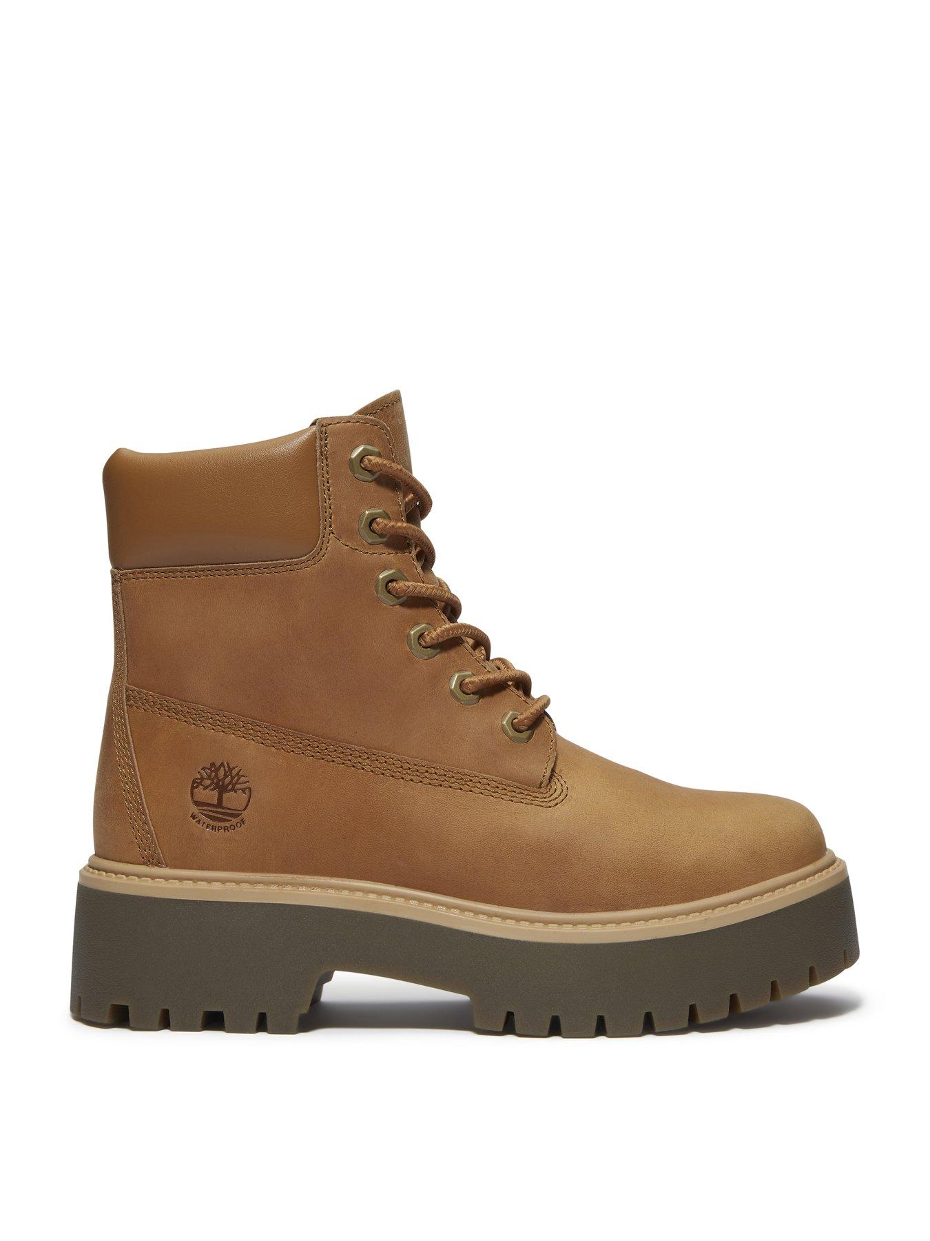 Image 7 of 7 of Timberland Stone Street 6 In Lace Waterproof Boot - Beige