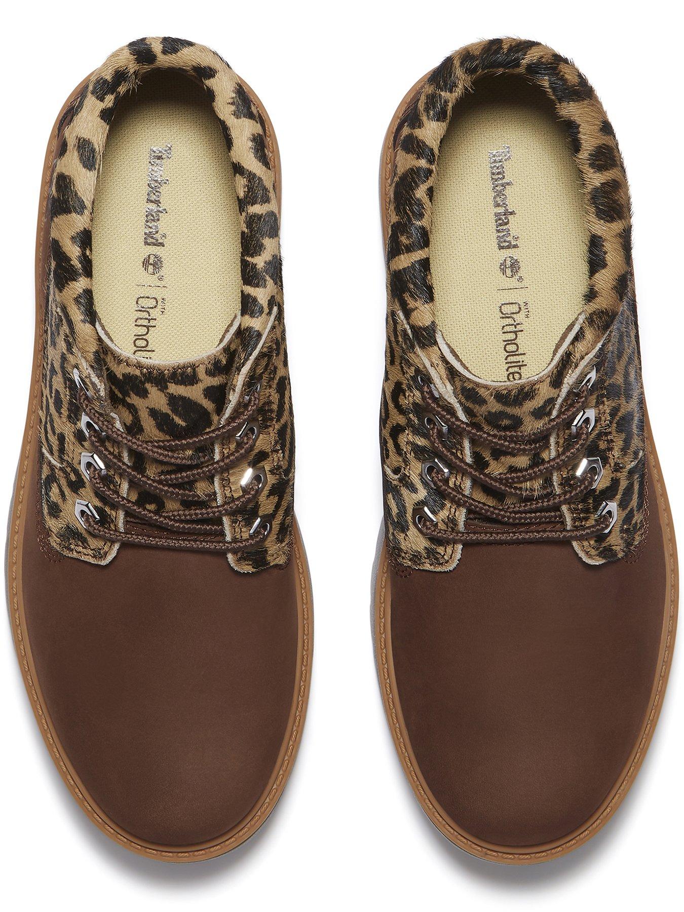 Image 4 of 7 of Timberland Stone Steet Leopard Print Lace-up Boot - Medium Brown