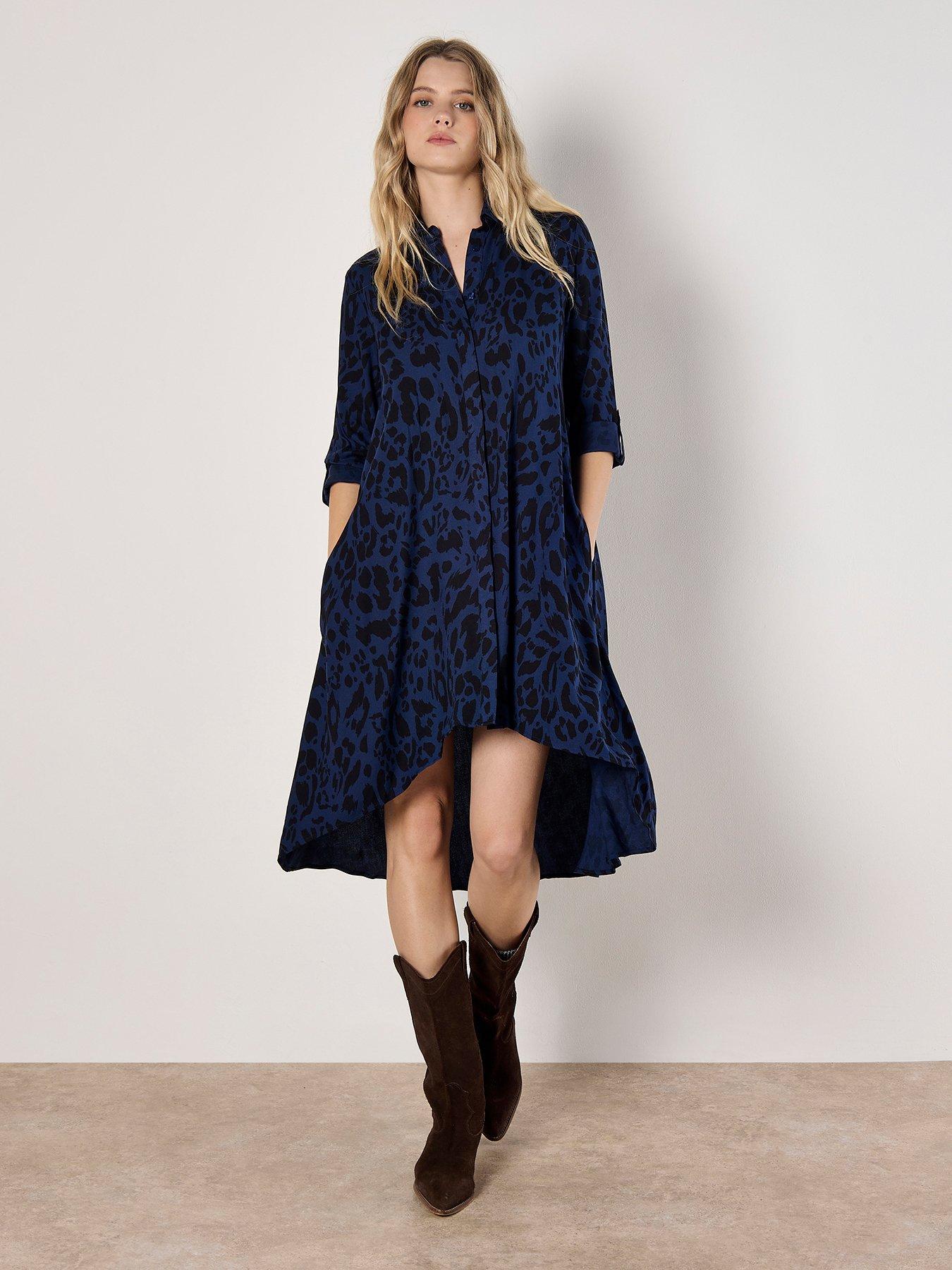 undefined Cheetah Oversize Shirt Dress