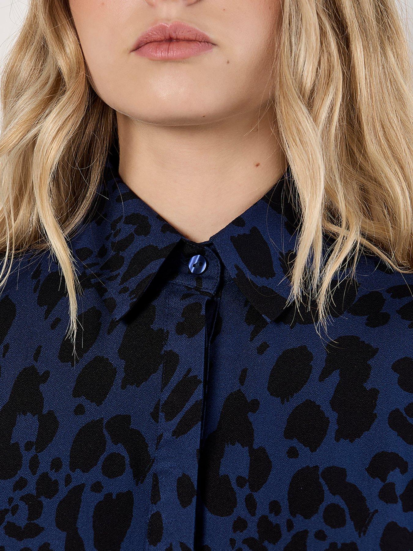  image of apricot-cheetah-oversize-shirt-dress