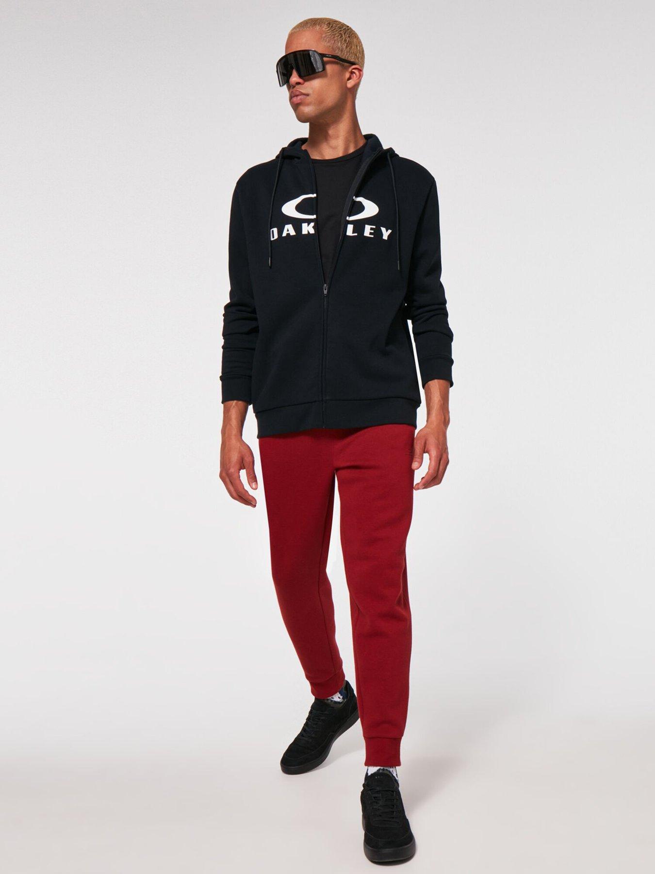  image of oakley-mens-bark-full-zip-hoodie-20-black