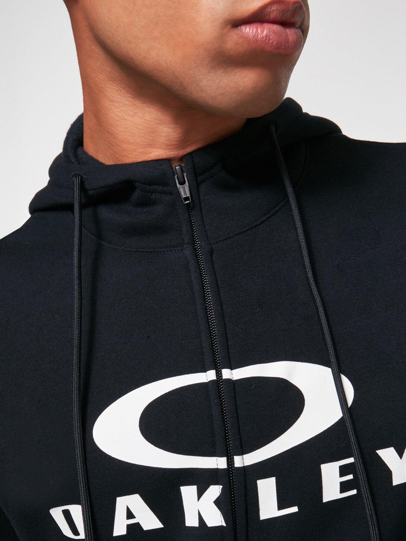  image of oakley-mens-bark-full-zip-hoodie-20-black