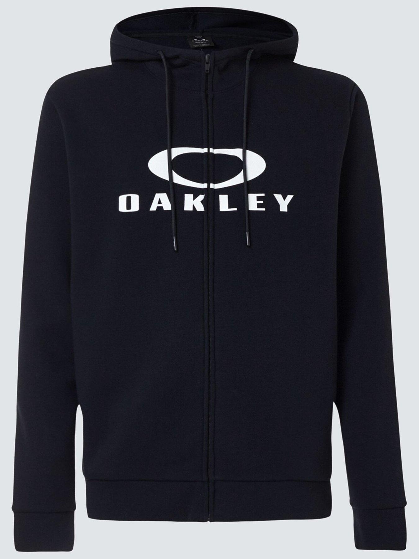  image of oakley-mens-bark-full-zip-hoodie-20-black