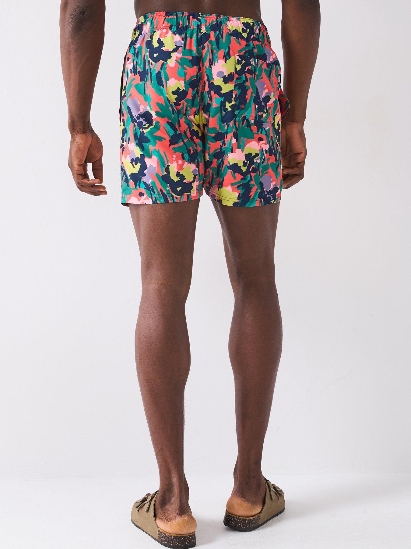 Image 2 of 4 of DKNY Gili Printed Swimshorts - Red