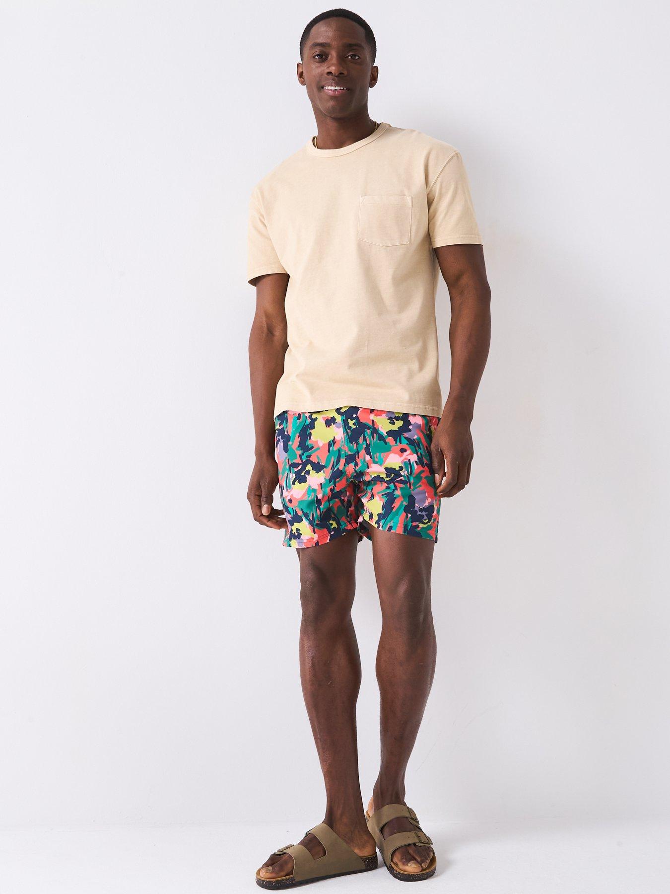 Image 3 of 4 of DKNY Gili Printed Swimshorts - Red