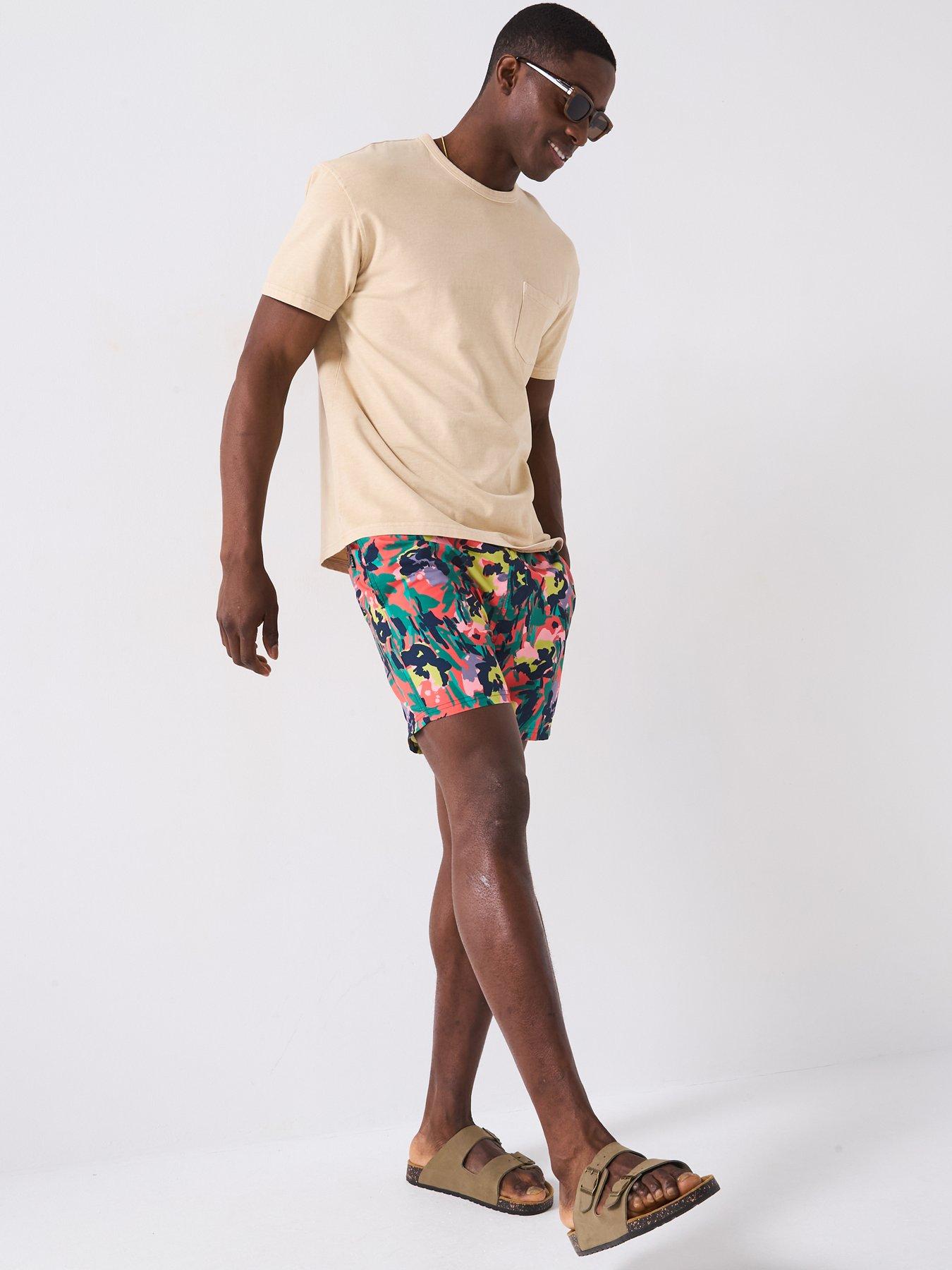 Image 4 of 4 of DKNY Gili Printed Swimshorts - Red