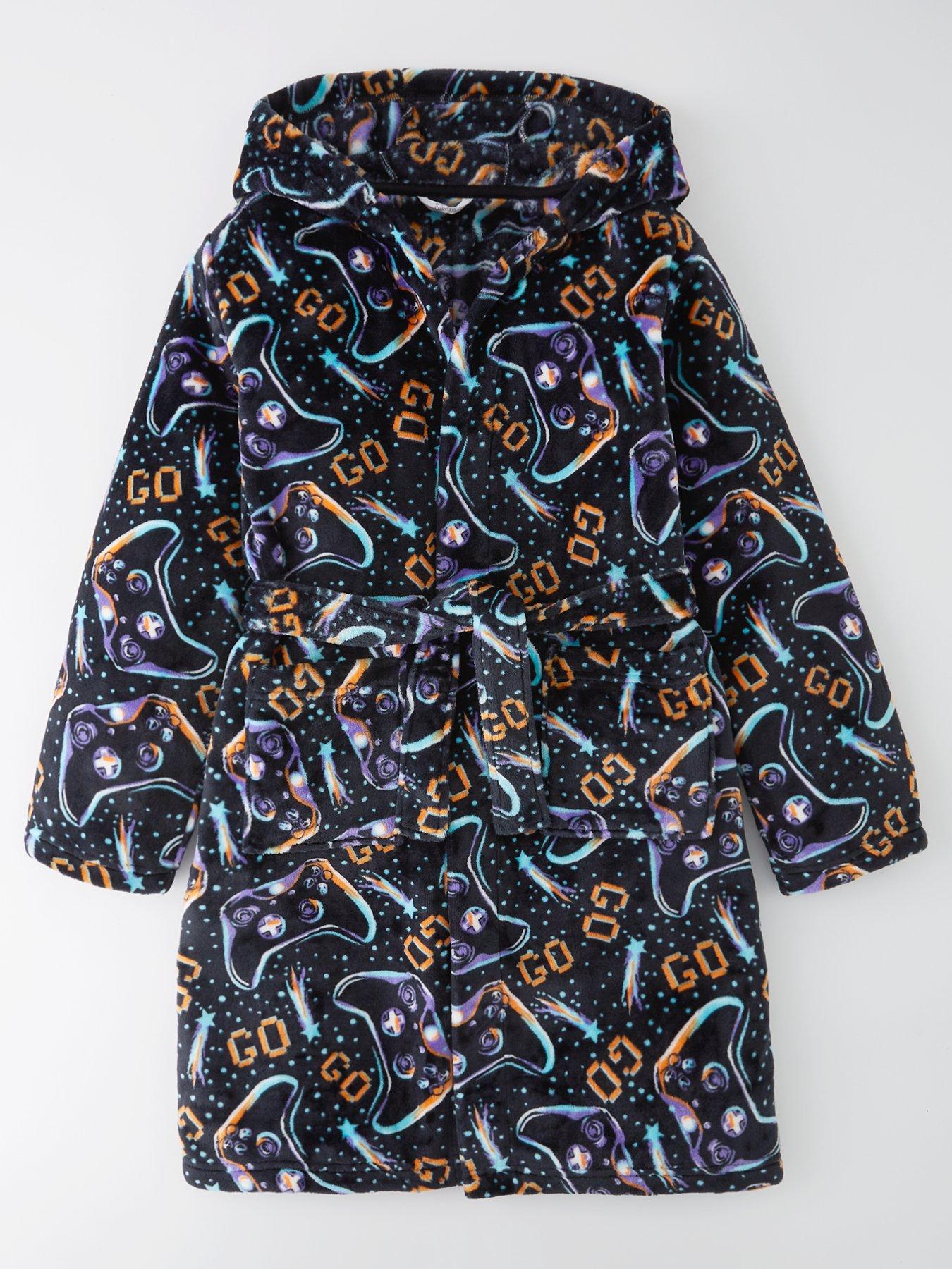The Very Collection Boys Fleece Gaming Robe - Multi