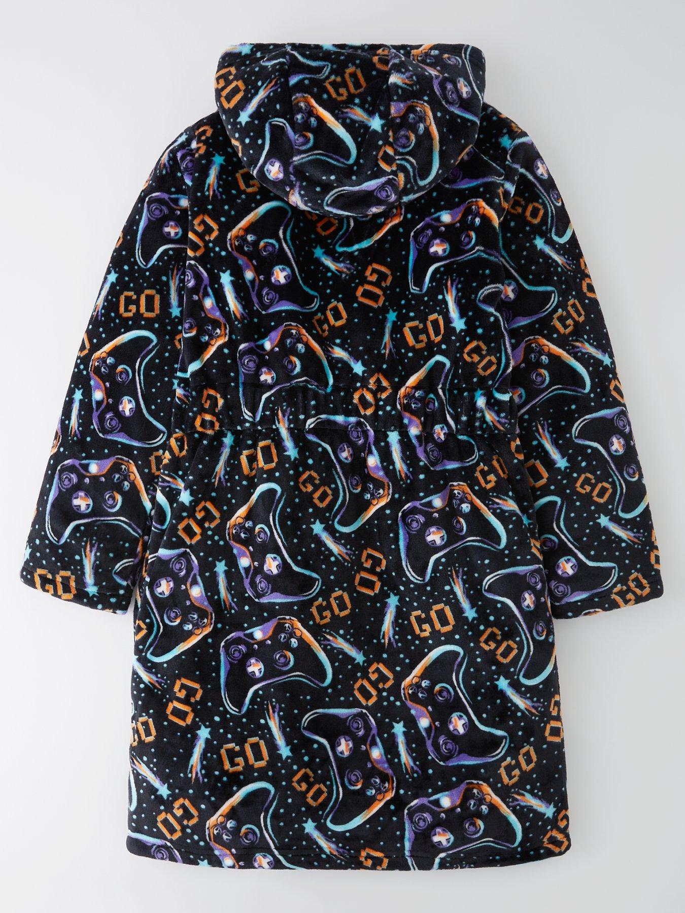  image of the-very-collection-boys-fleece-gaming-robe-multi