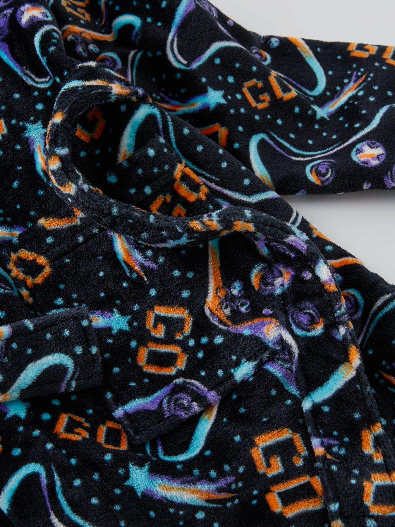  image of the-very-collection-boys-fleece-gaming-robe-multi