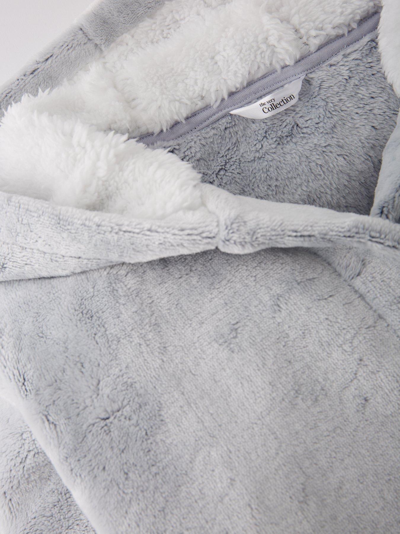  image of the-very-collection-fleece-dressing-gown-multi