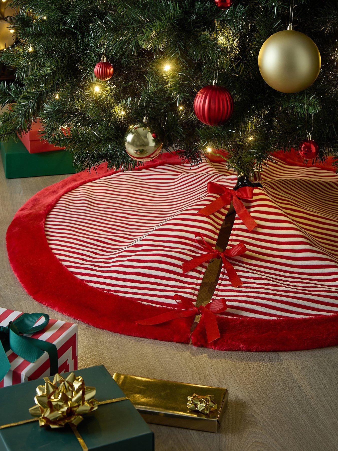 undefined Candy Cane Christmas Tree Skirt