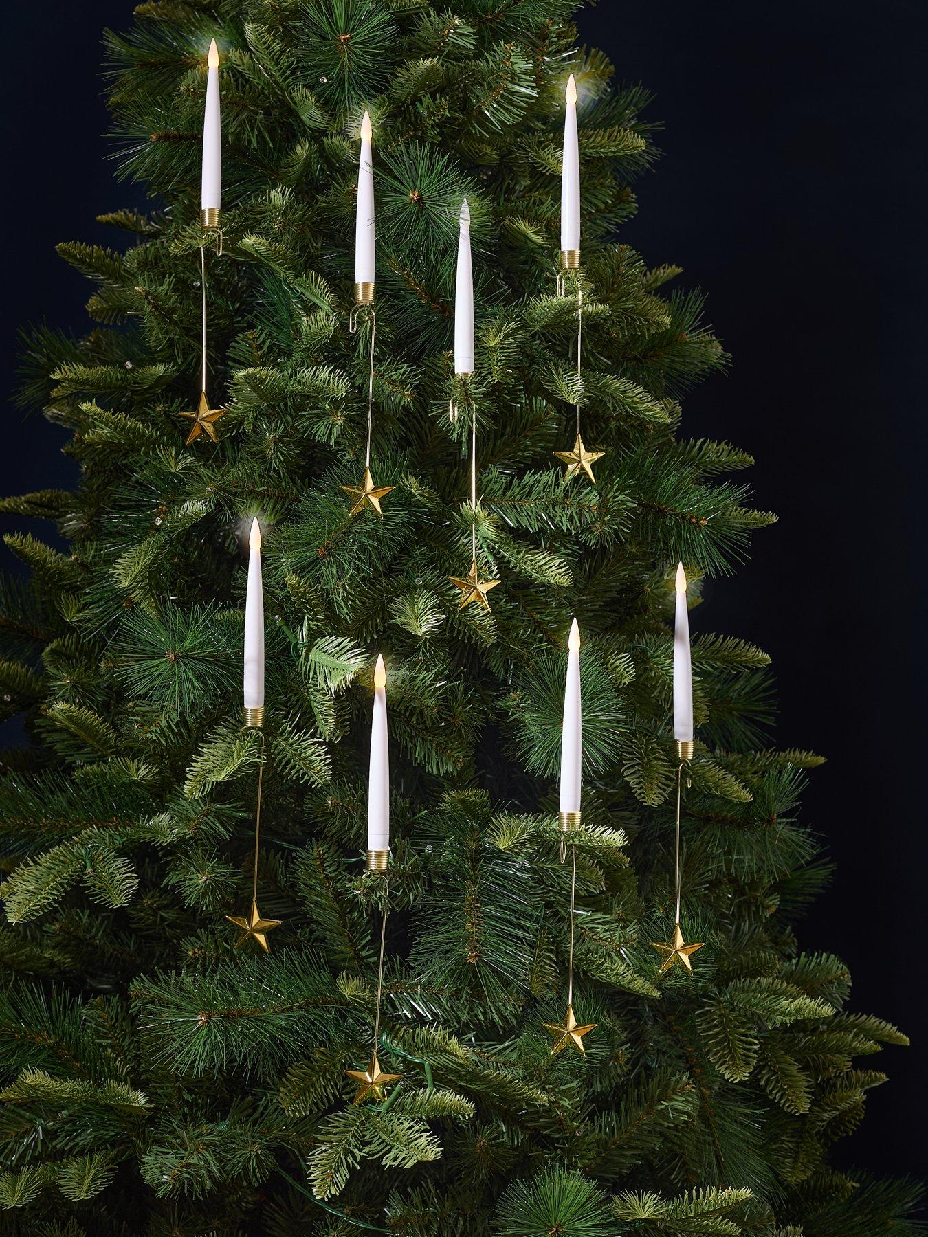 undefined Set of 8 Light Up LED Candle Christmas Tree Decorations
