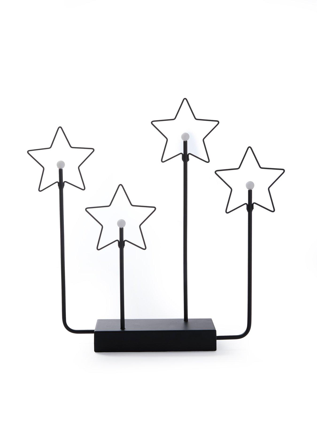 Image 2 of 4 of Very Home Black Metal Star Candle Lights Christmas Decorations