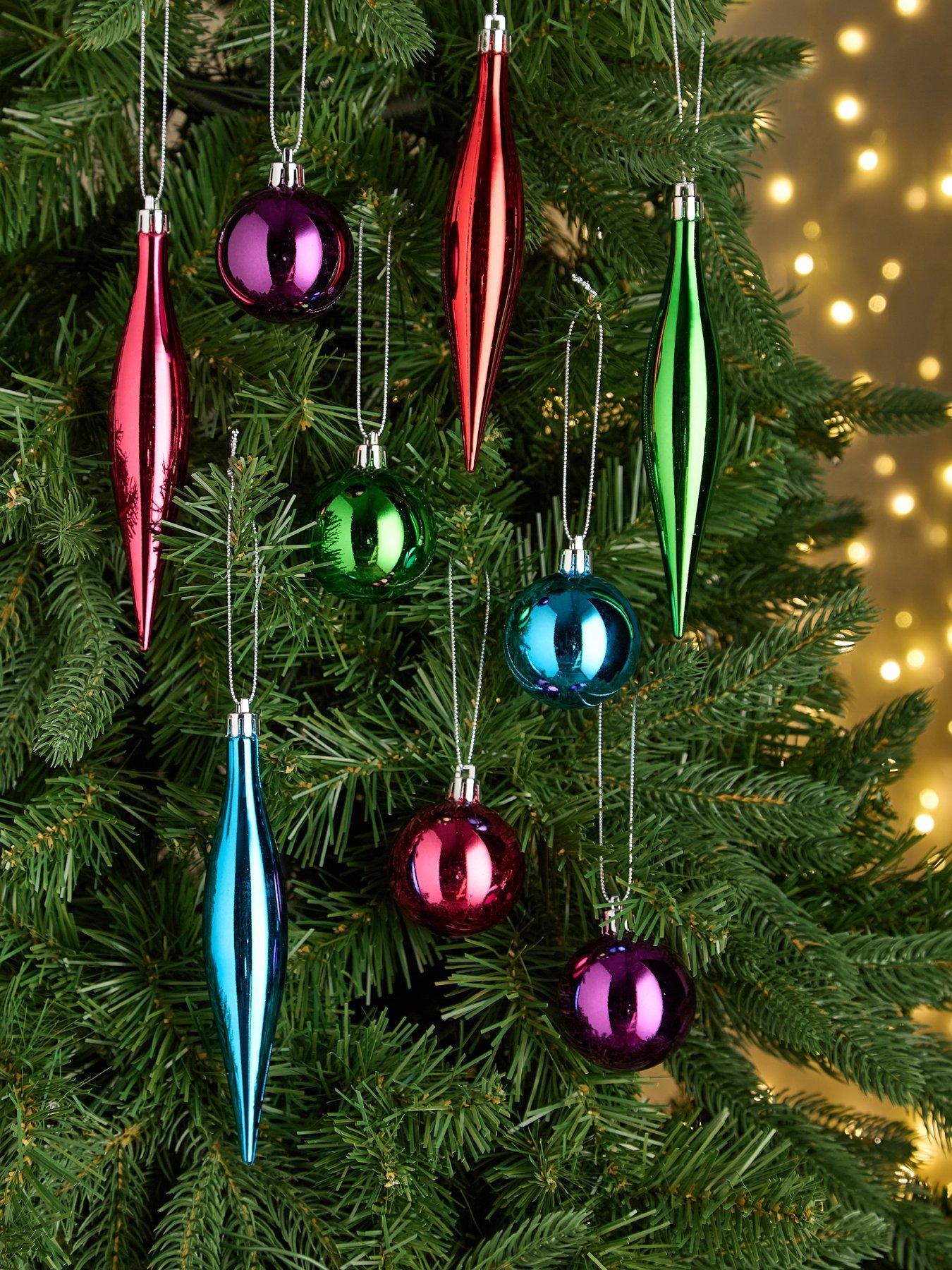 undefined Multicolour Christmas Tree Bauble Filler Pack - Set Of 50