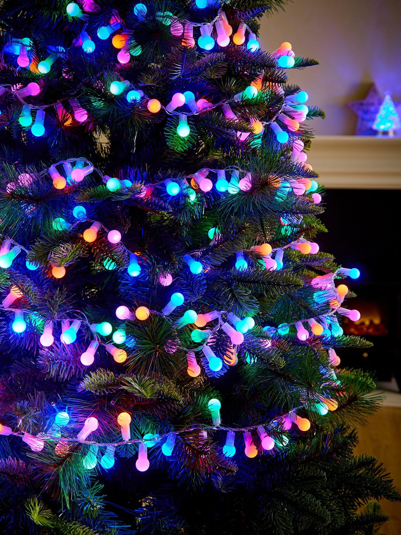 undefined 288 Pastel LED Cluster Ball Christmas Lights with 8 Functions