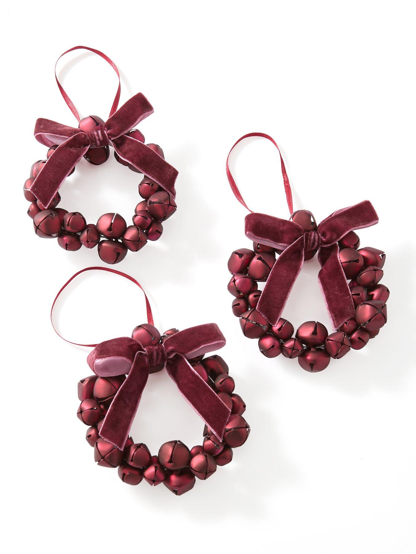 stillFront image of very-home-pack-of-3nbspbell-wreath-christmasnbsptree-ornaments