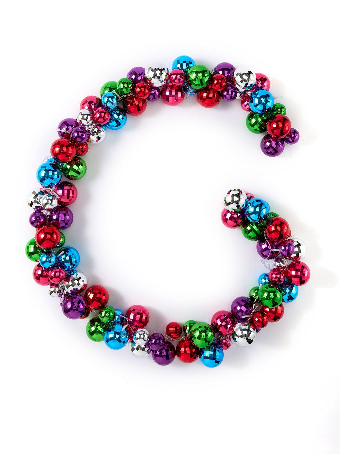 Image 2 of 5 of The Very Collection Bright Coloured Pre- Lit Bauble Christmas Garland -&nbsp;6ft