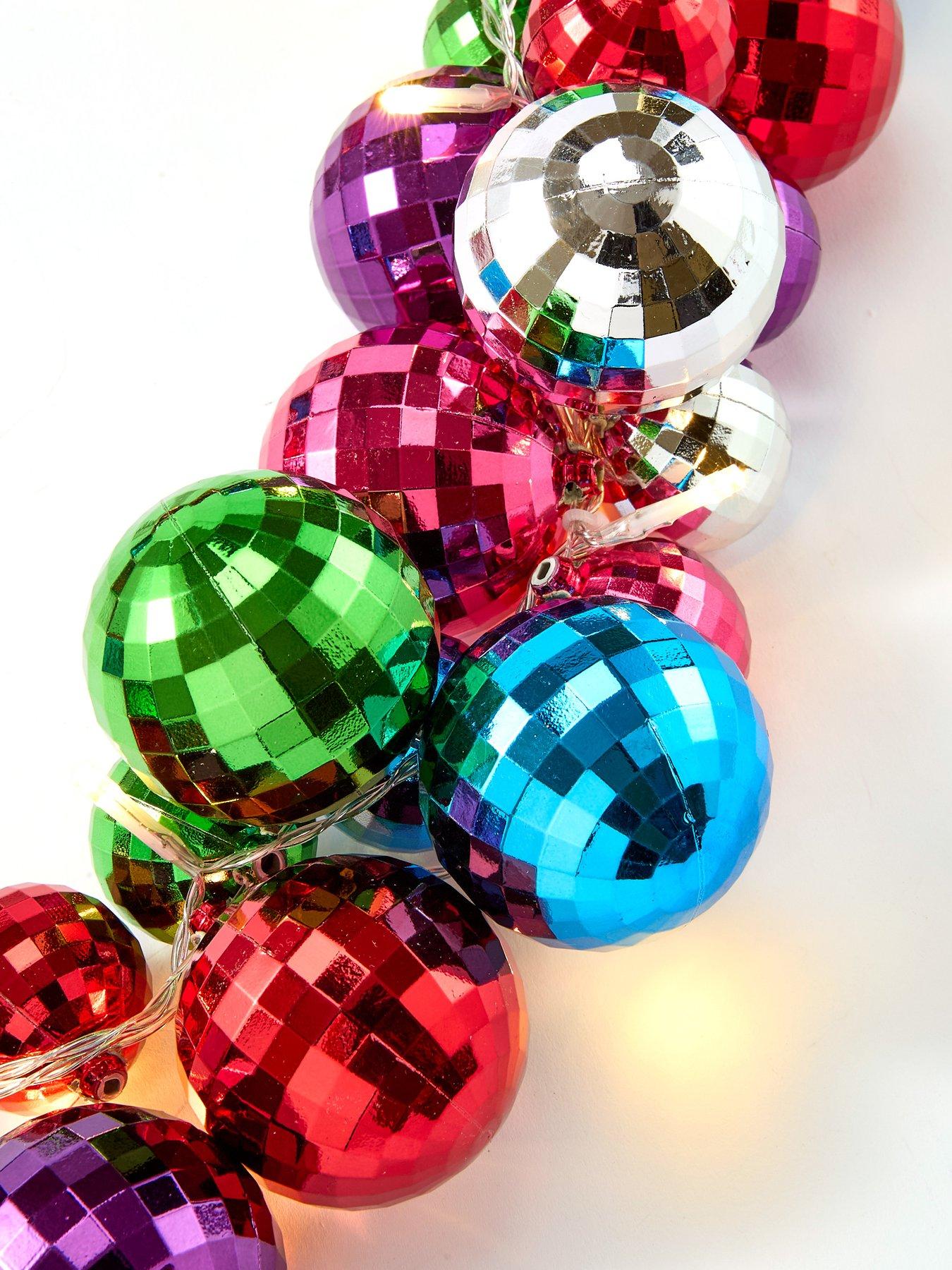 Image 4 of 5 of The Very Collection Bright Coloured Pre- Lit Bauble Christmas Garland -&nbsp;6ft