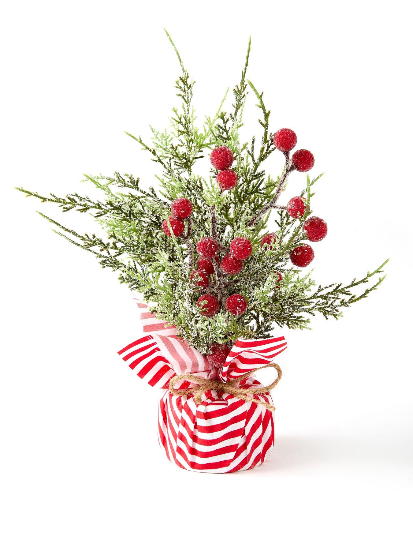 Image 4 of 5 of Very Home Set of 3&nbsp;Small Table Christmas&nbsp;Trees with Candy Cane Bases - 33 cm