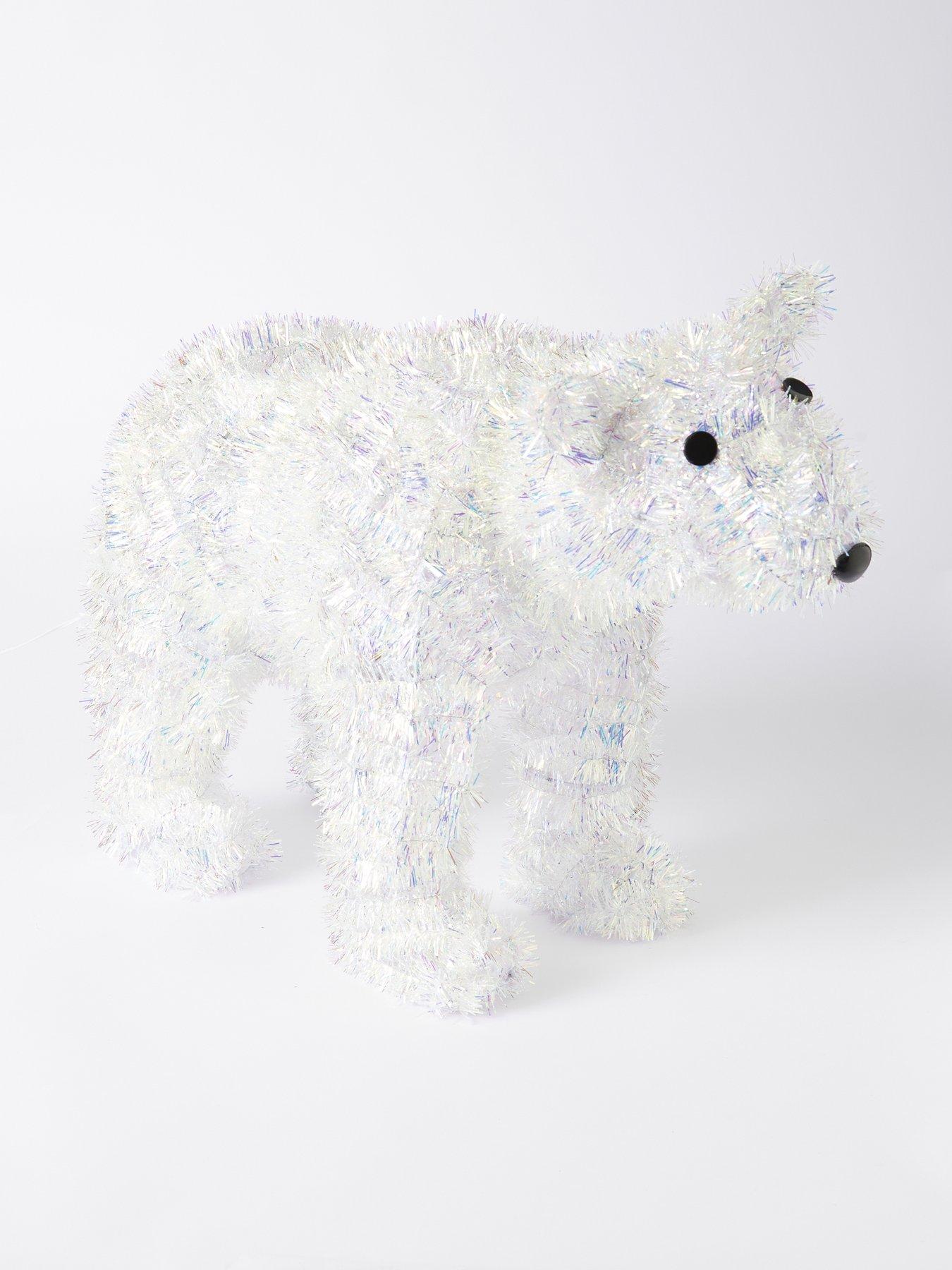 Image 2 of 5 of Very Home 43&nbsp;cm&nbsp;Iridescent Tinsel Polar Bear Outdoor Christmas&nbsp;Light