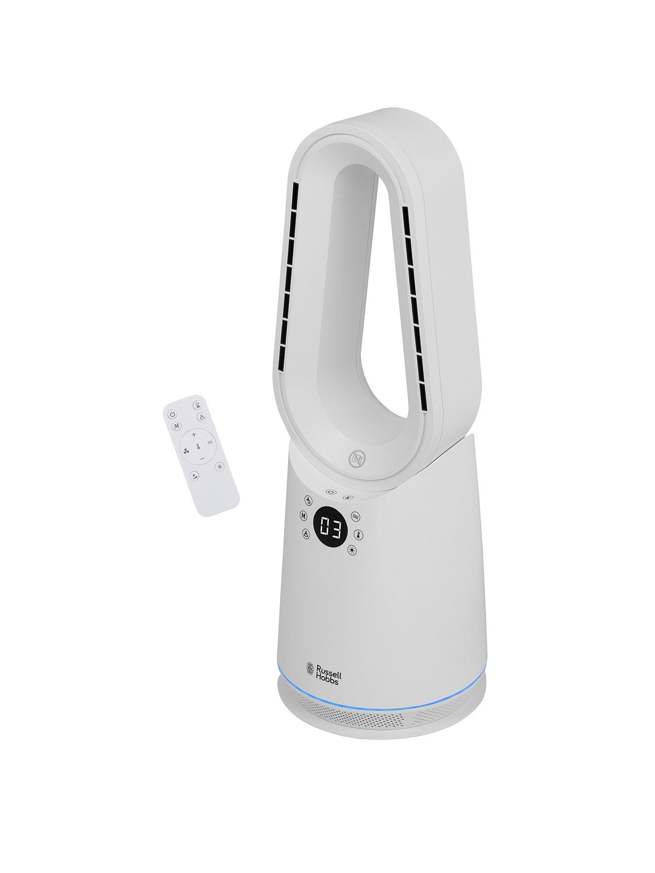 Russell Hobbs RHCBLDL3IN1, Bladeless Heat and Cool Fan in White