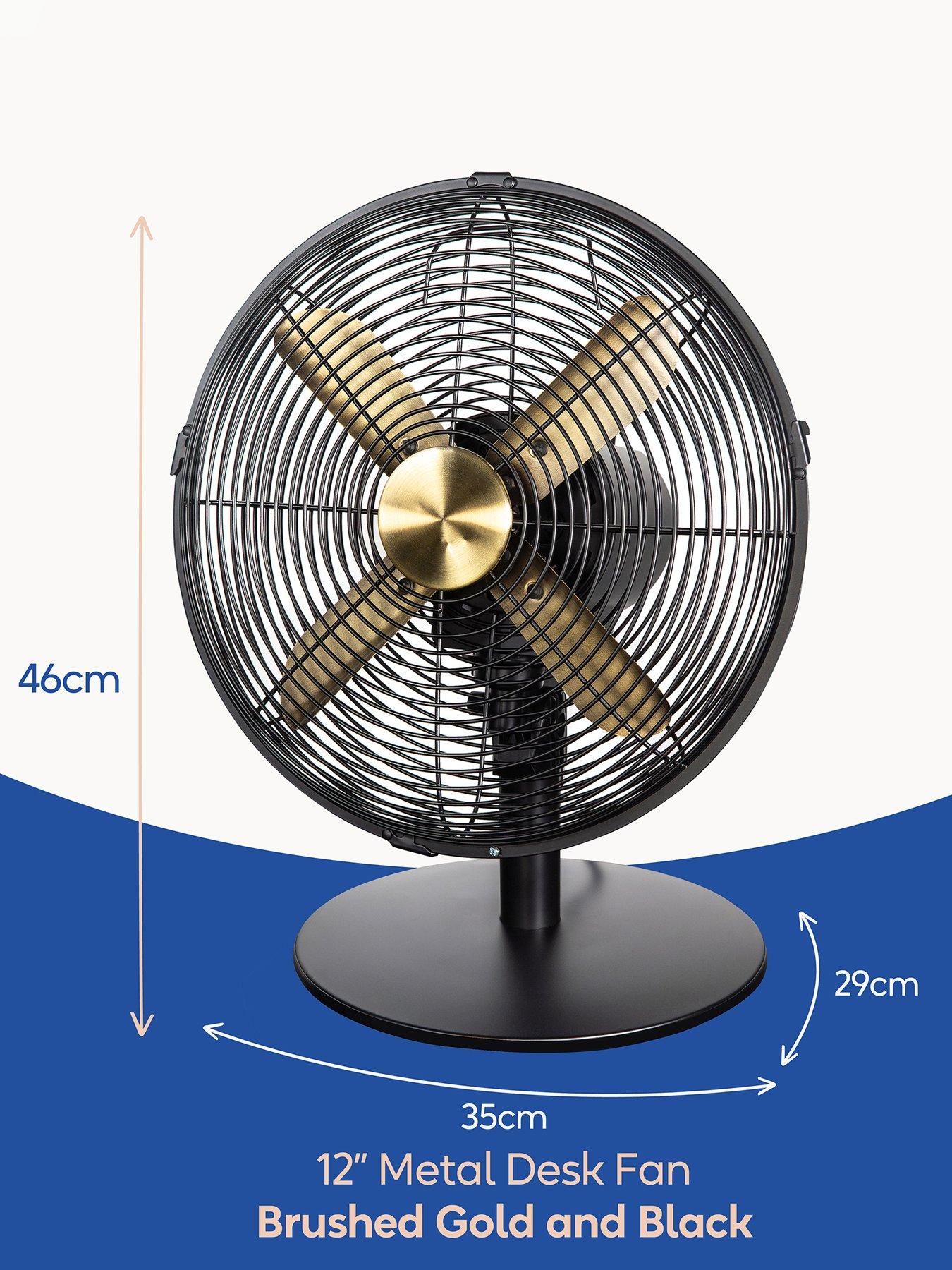 stillFront image of russell-hobbs-rhmdf1201bg-metal-desk-fan-in-brushed-gold-and-black