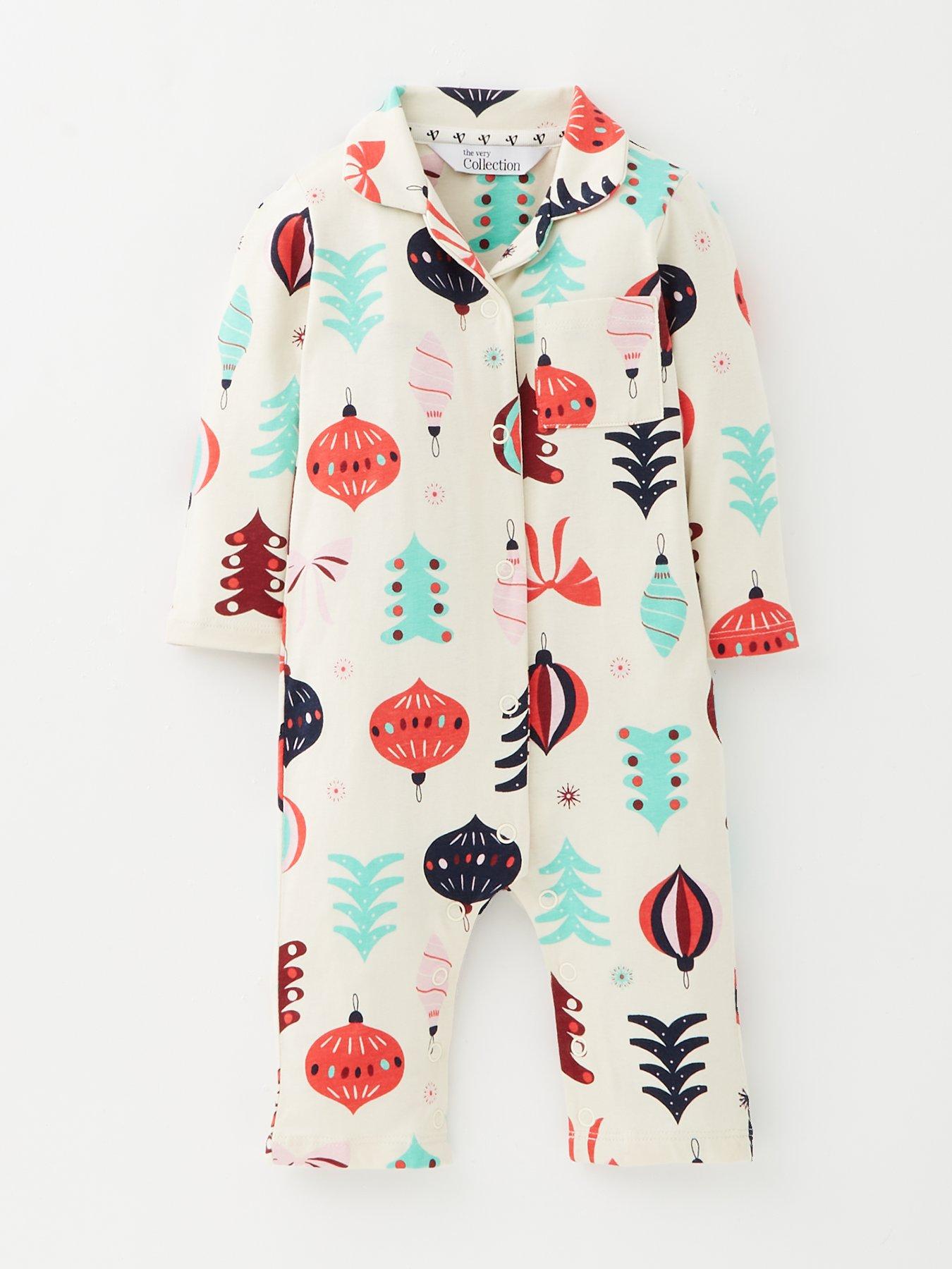 undefined Baby Family Christmas Pj Xmas Decoration Print Romper - Multi