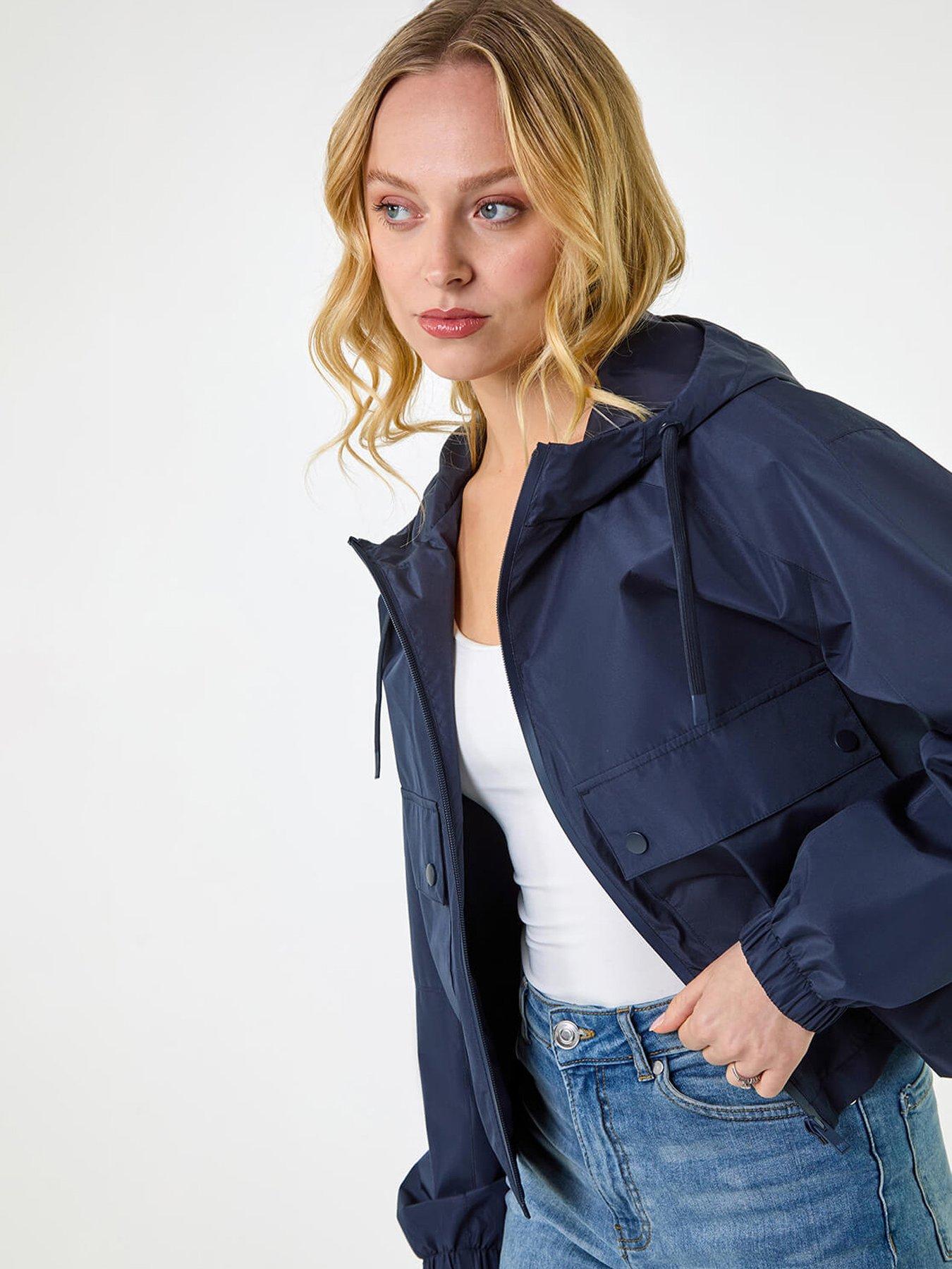  image of roman-dusk-hooded-raincoat-navy