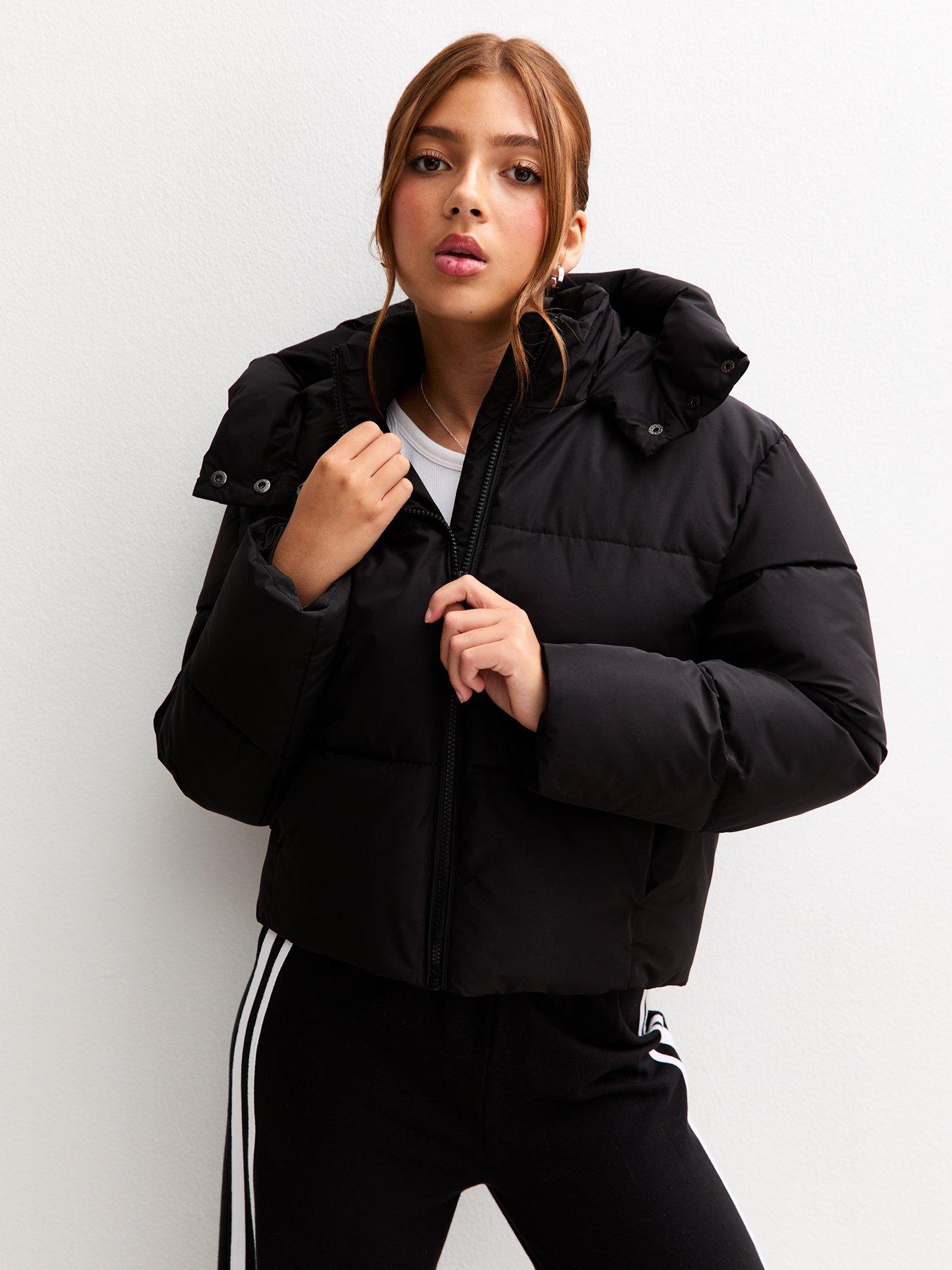 undefined Girls Oversized Padded Jacket - Black