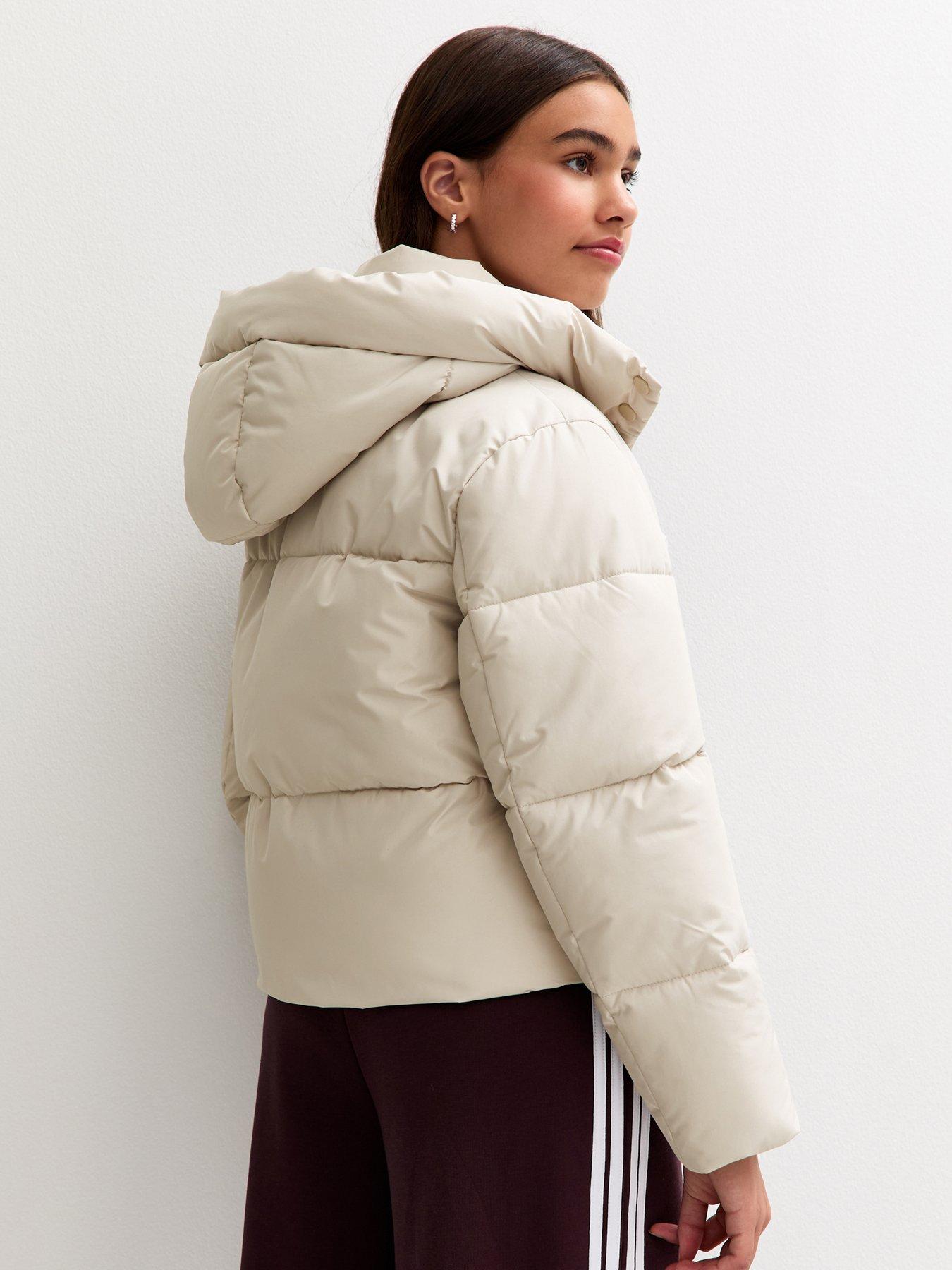 Image 2 of 4 of New Look 915 Girls Oversized Padded Jacket - Cream