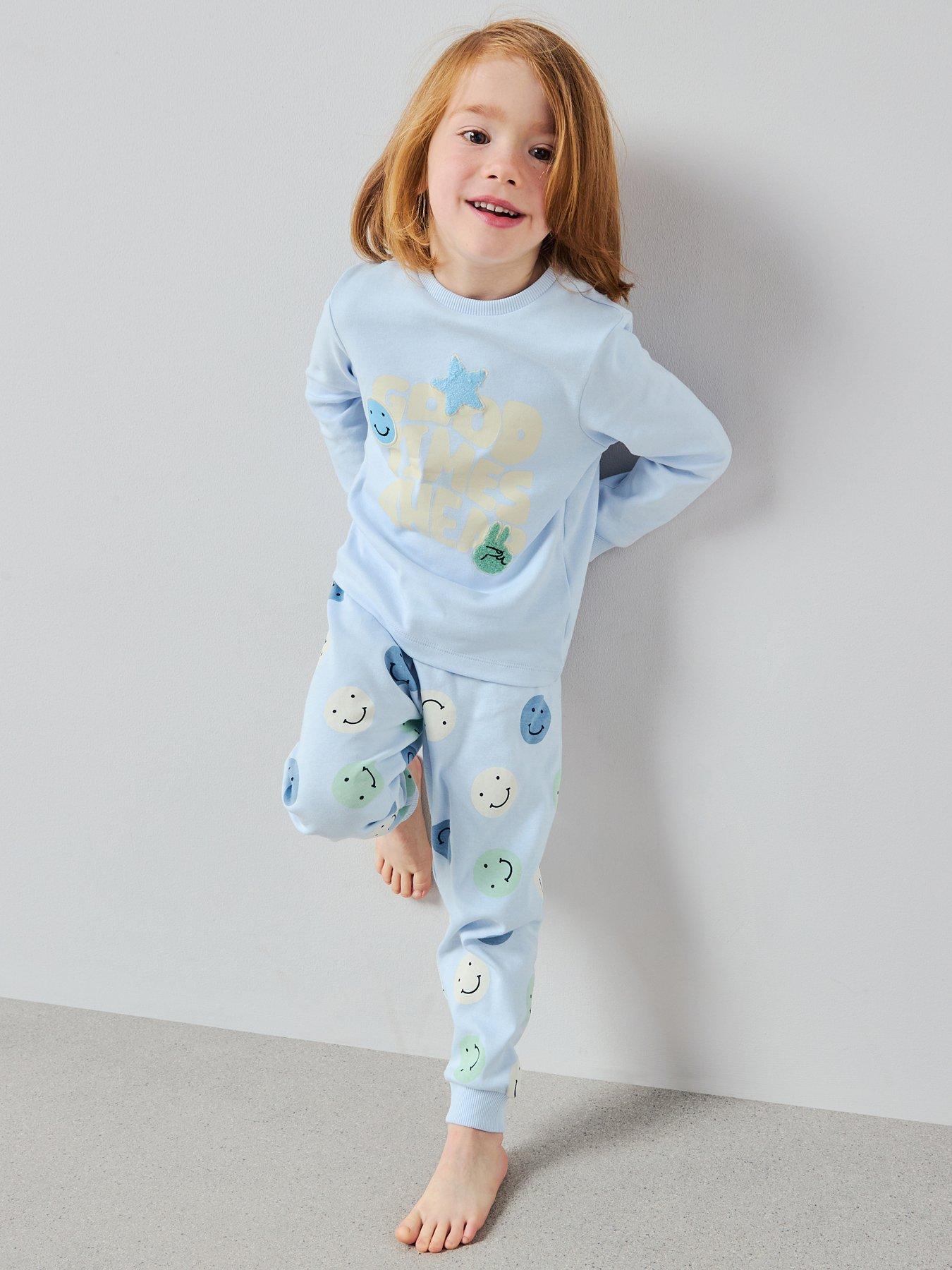 the-very-collection-boys-good-times-smiley-pyjama-set-blue