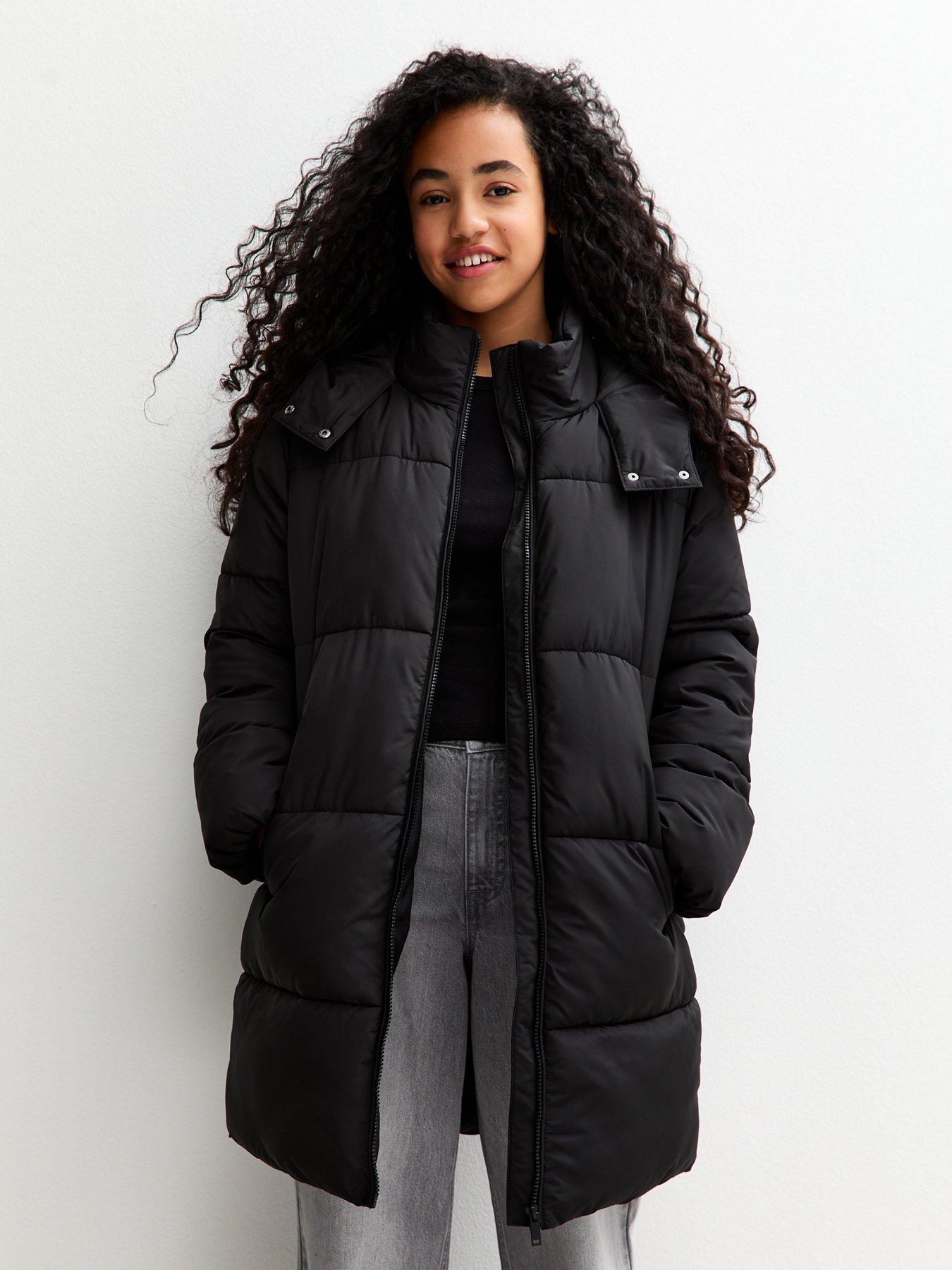 New Look 915 Girls Padded Midi Coat - Black