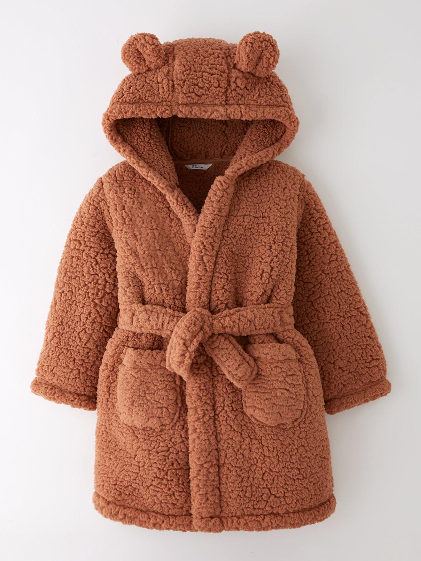  image of the-very-collection-kids-fleece-bear-robe-multi