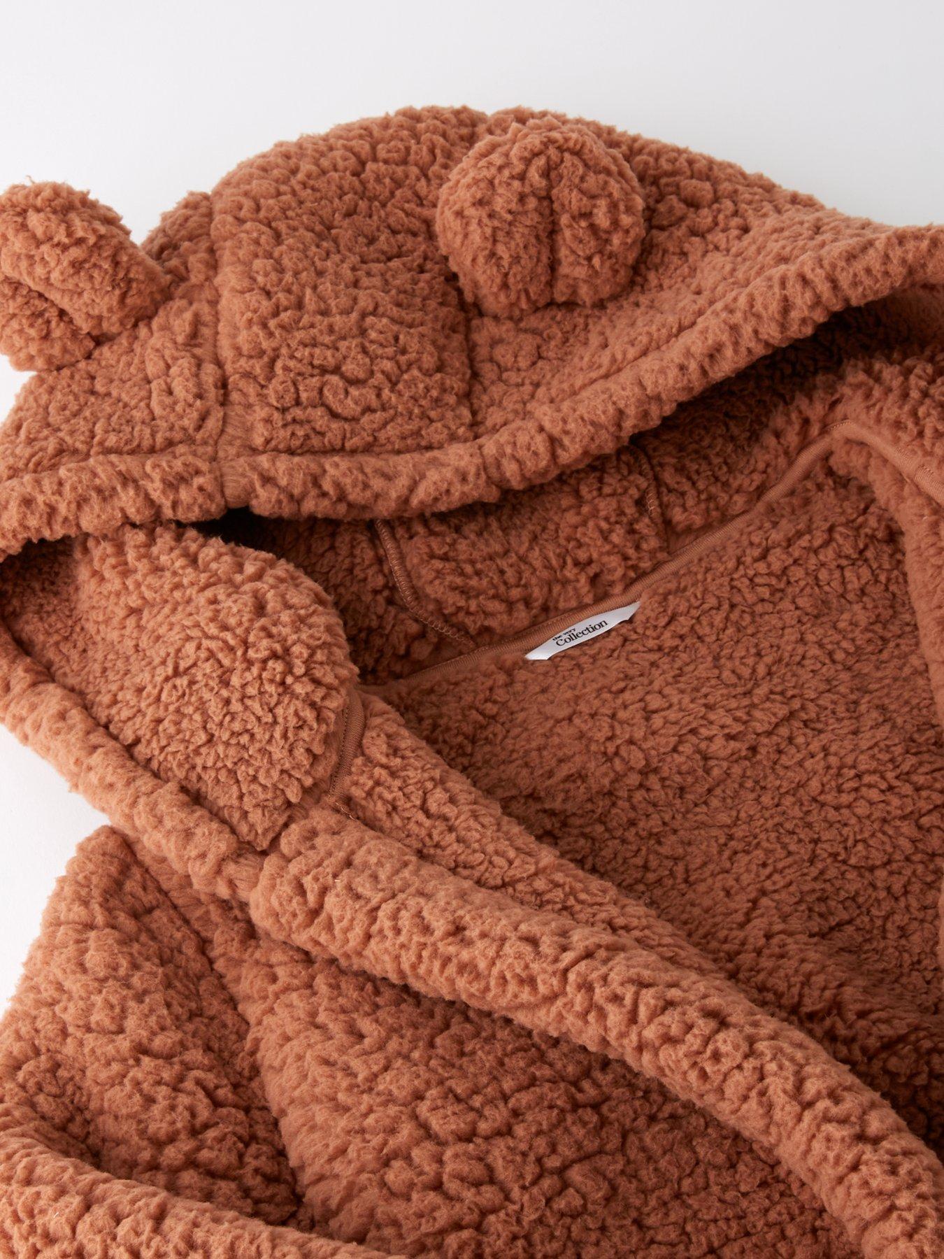  image of the-very-collection-kids-fleece-bear-robe-multi